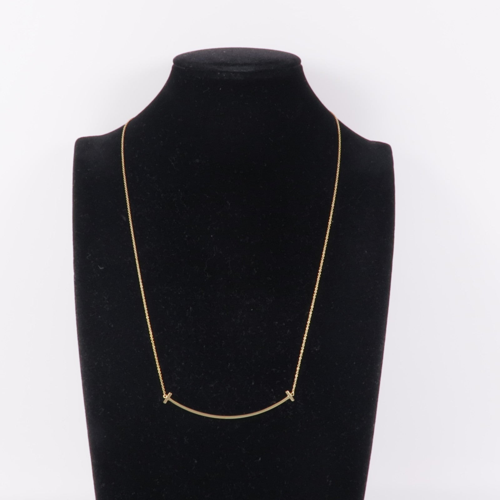 TIFFANY＆CO 18K黃金T Smile Necklace項鍊