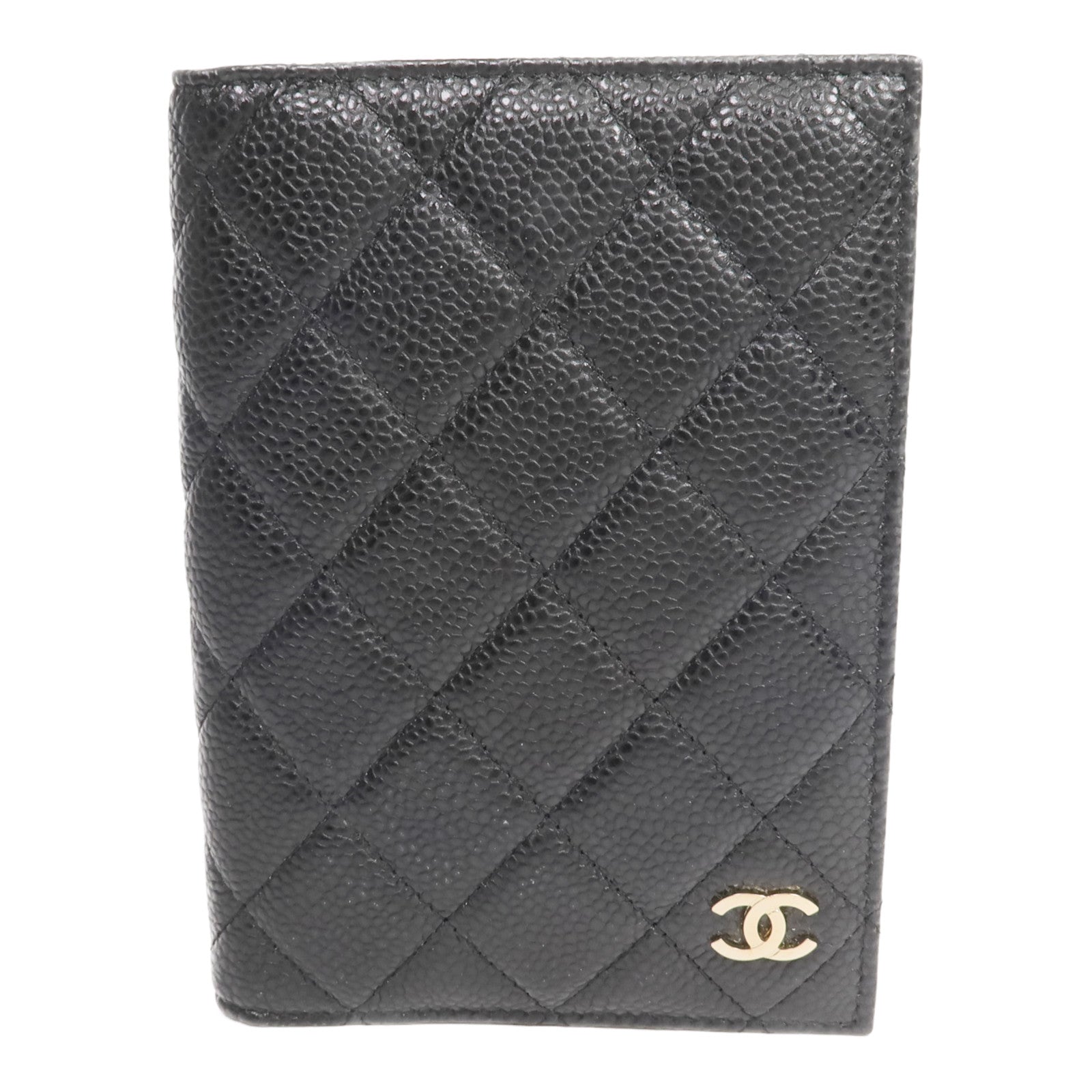 CHANEL 牛皮皮革Passport Holder金扣護照套