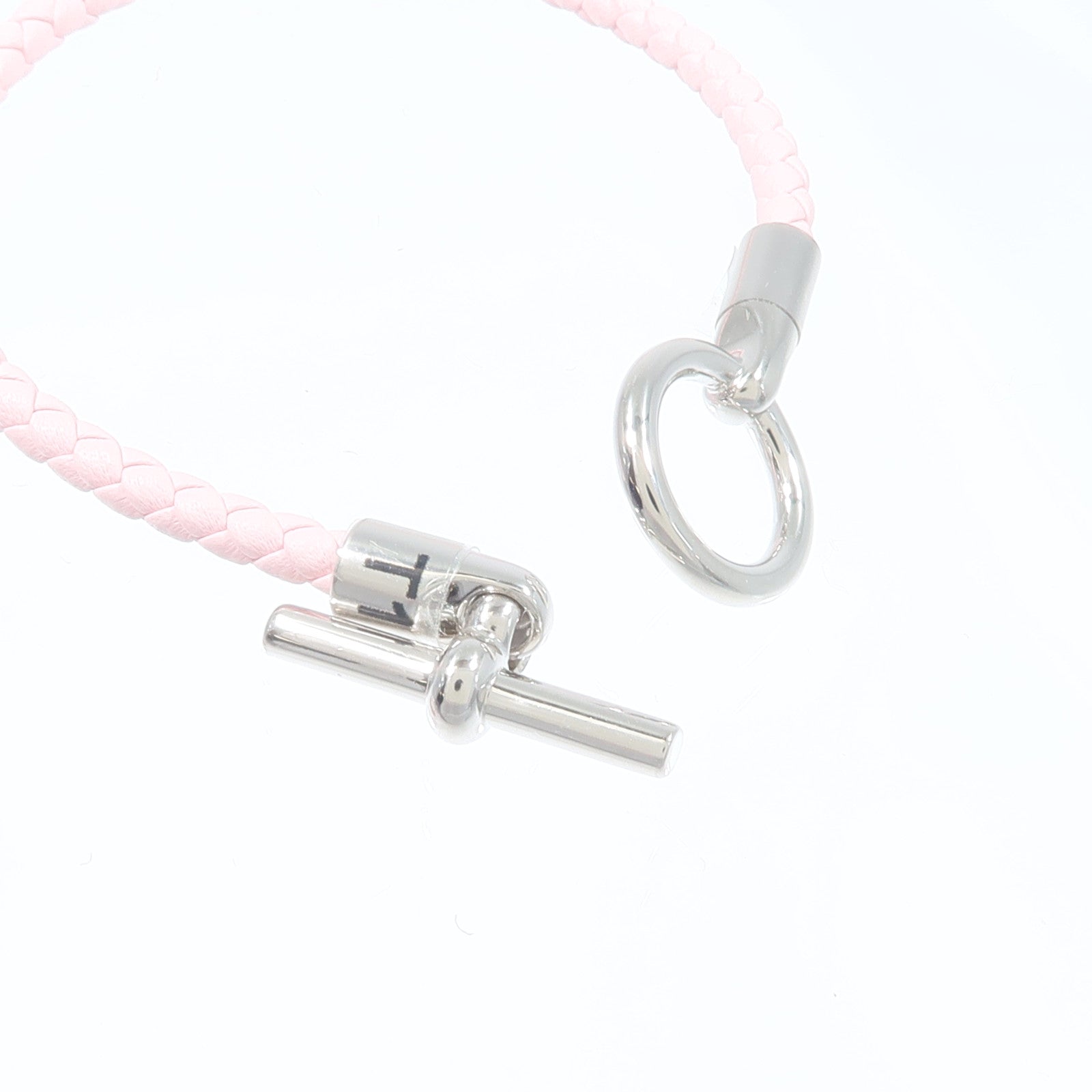 HERMES Swift皮革Glenan Bracelet手帶Rose Sakura