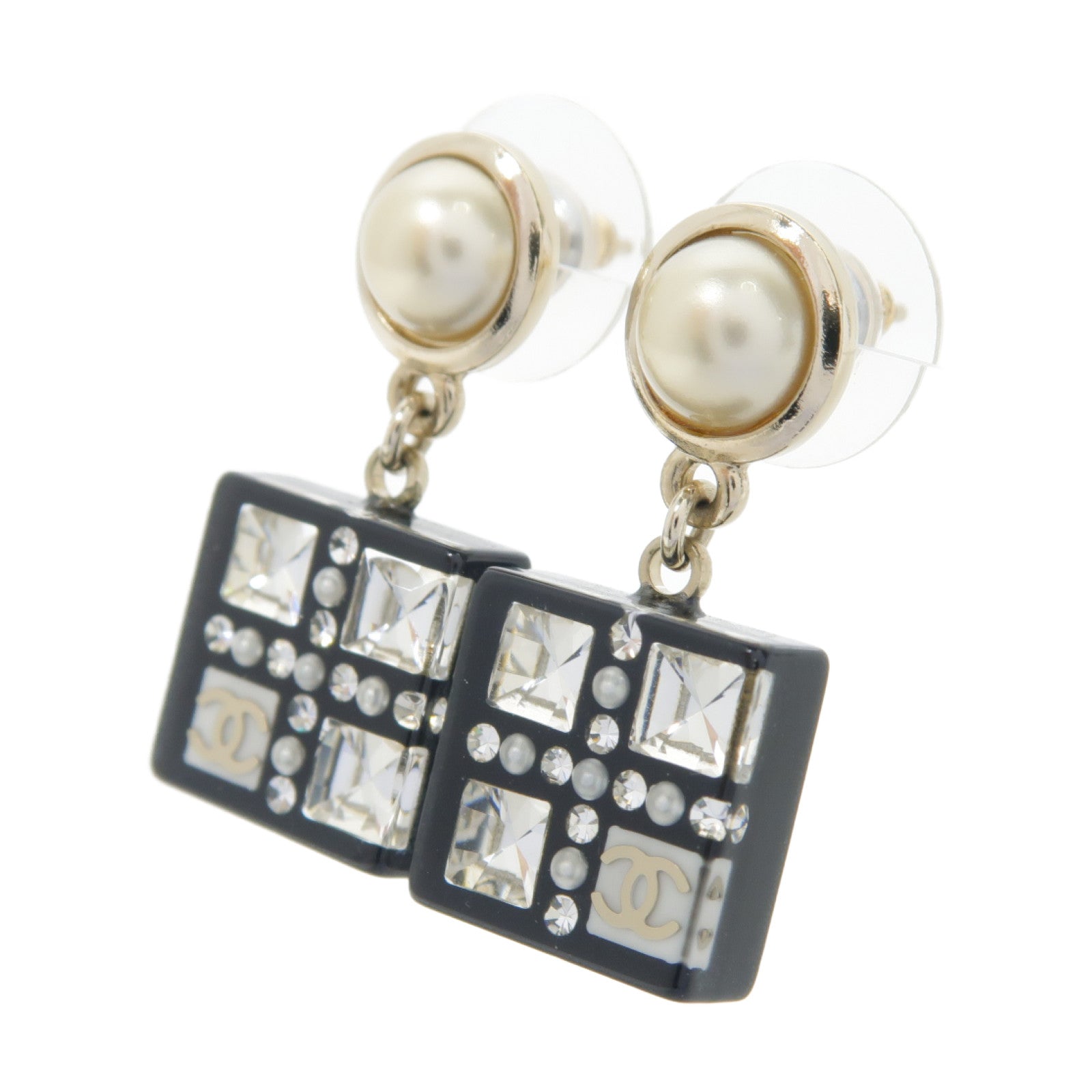 CHANEL 【清倉大減價】金屬Earrings耳環黑色