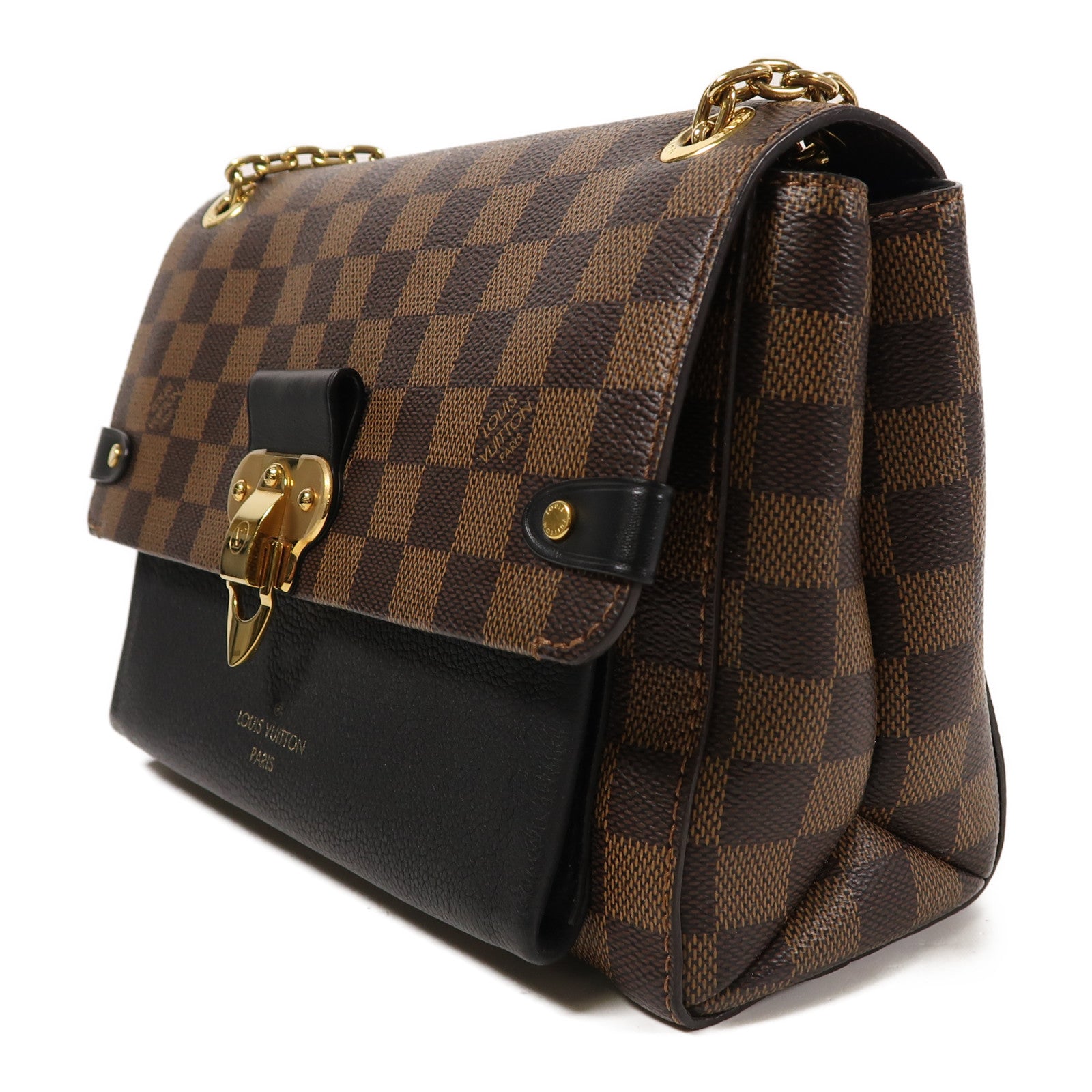 LOUIS VUITTON Damier Vavin金扣鏈帶肩背袋