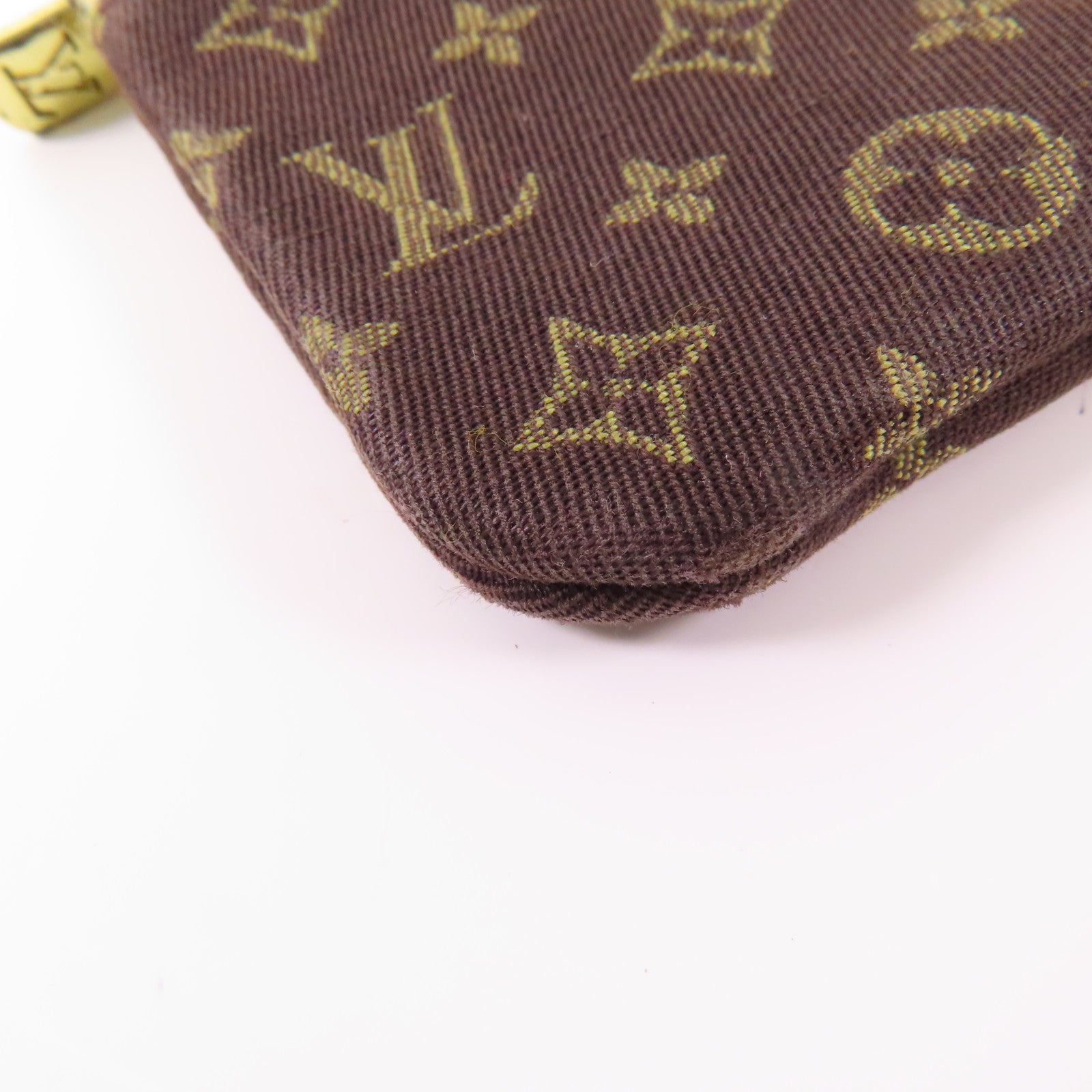 LOUIS VUITTON Monogram Mini Lin  Pochette Cles Coin Case