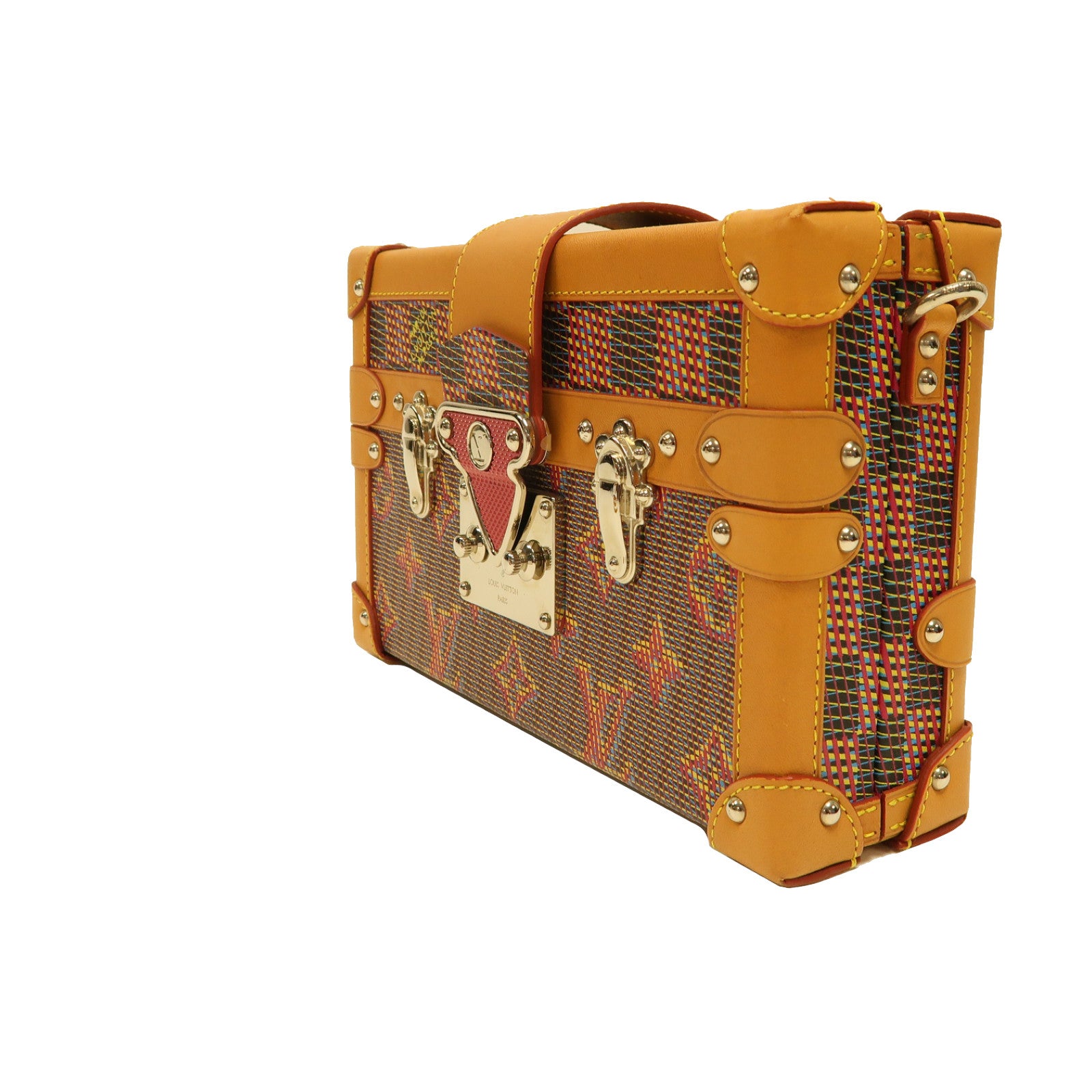 LOUIS VUITTON Monogram Petite Malle銀扣肩背袋啡色