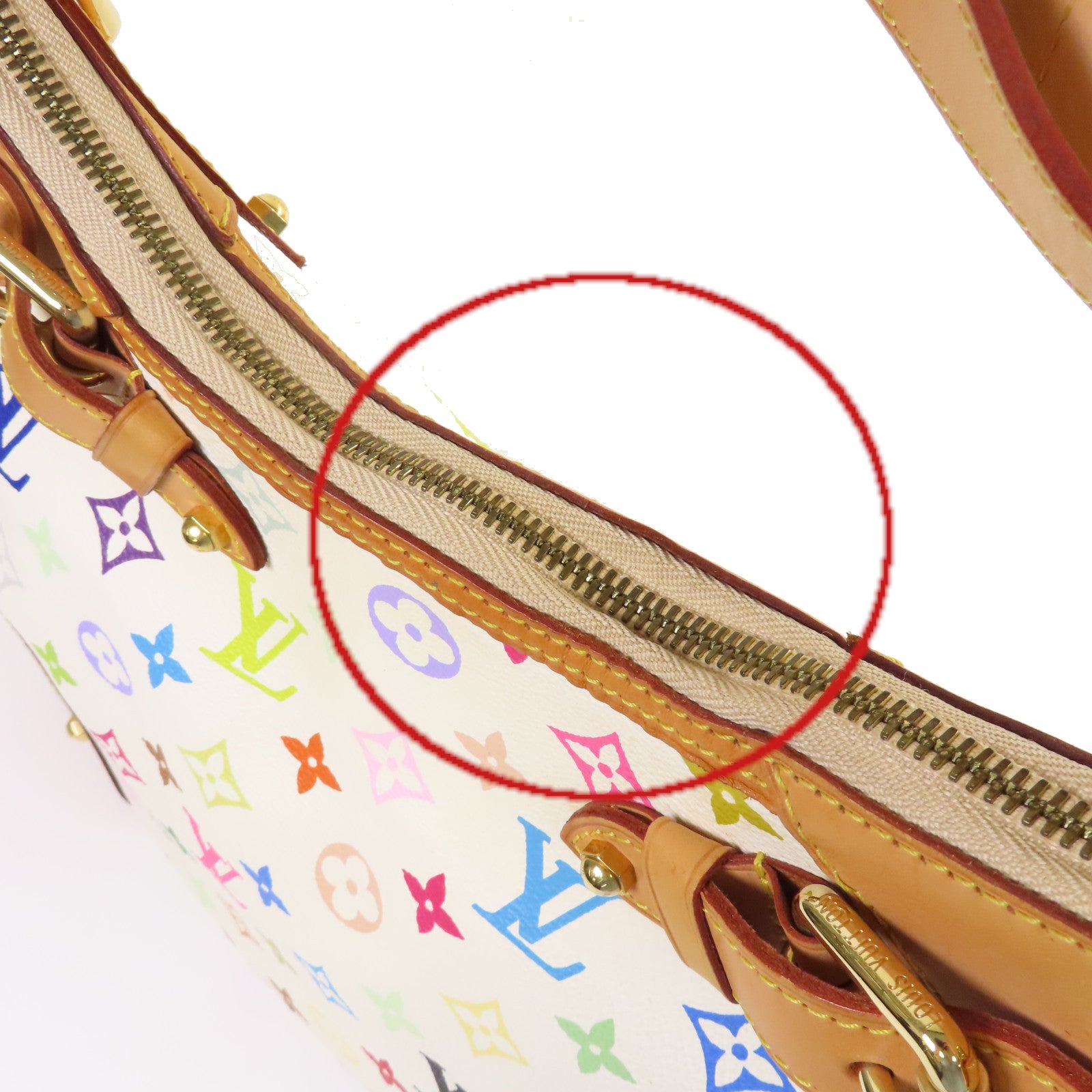LOUIS VUITTON Monogram Multicolore Greta Shoulder Bag金扣肩背袋白色/彩色