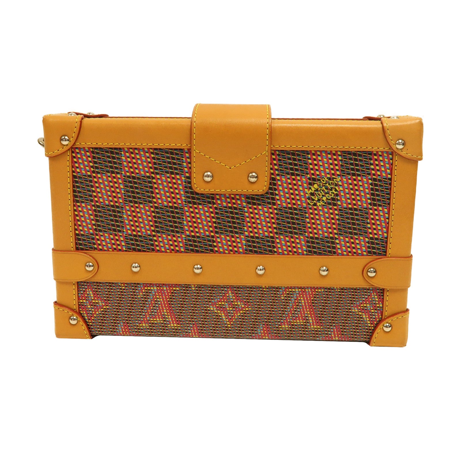 LOUIS VUITTON Monogram Petite Malle銀扣肩背袋啡色