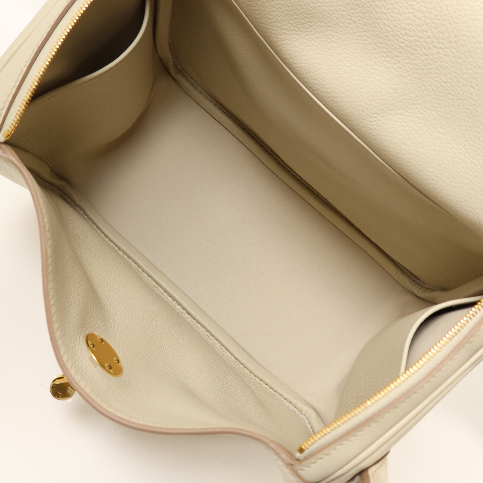 HERMES Evercolor皮革Lindy 26手挽肩背兩用袋Beton