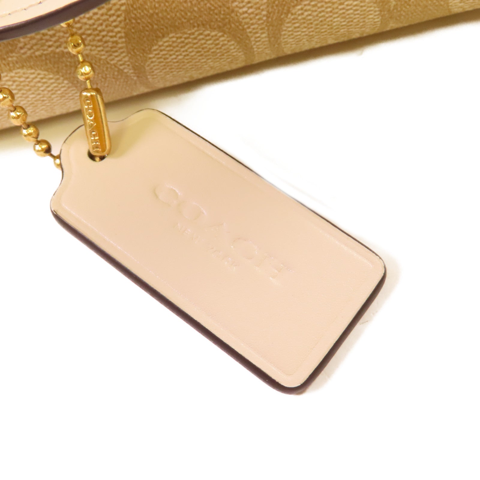 COACH 塗層帆布Tote Bag手挽袋米色