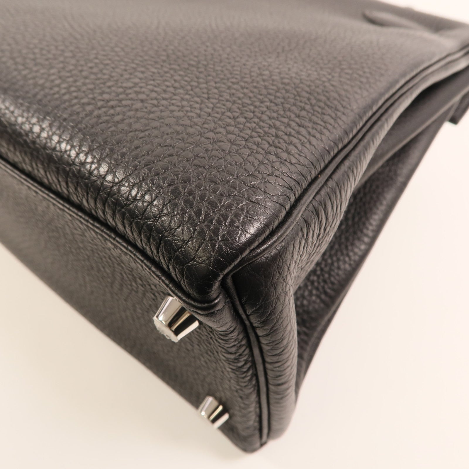HERMES Togo皮革Kelly 28銀扣手挽肩背兩用袋Noir