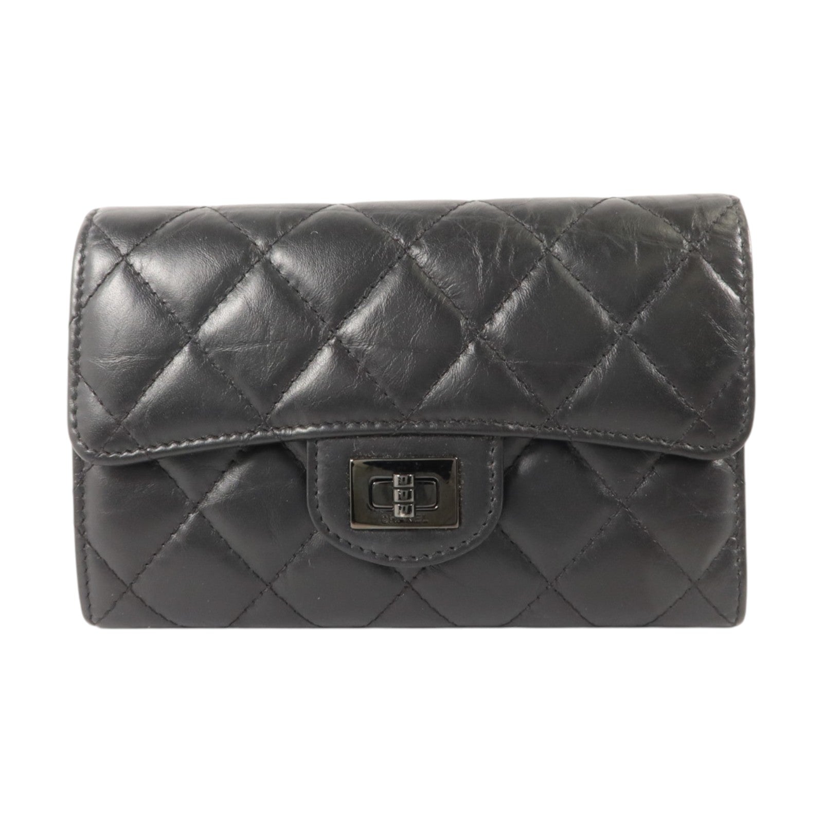 CHANEL 牛皮皮革2.55 Flap Wallet錢包