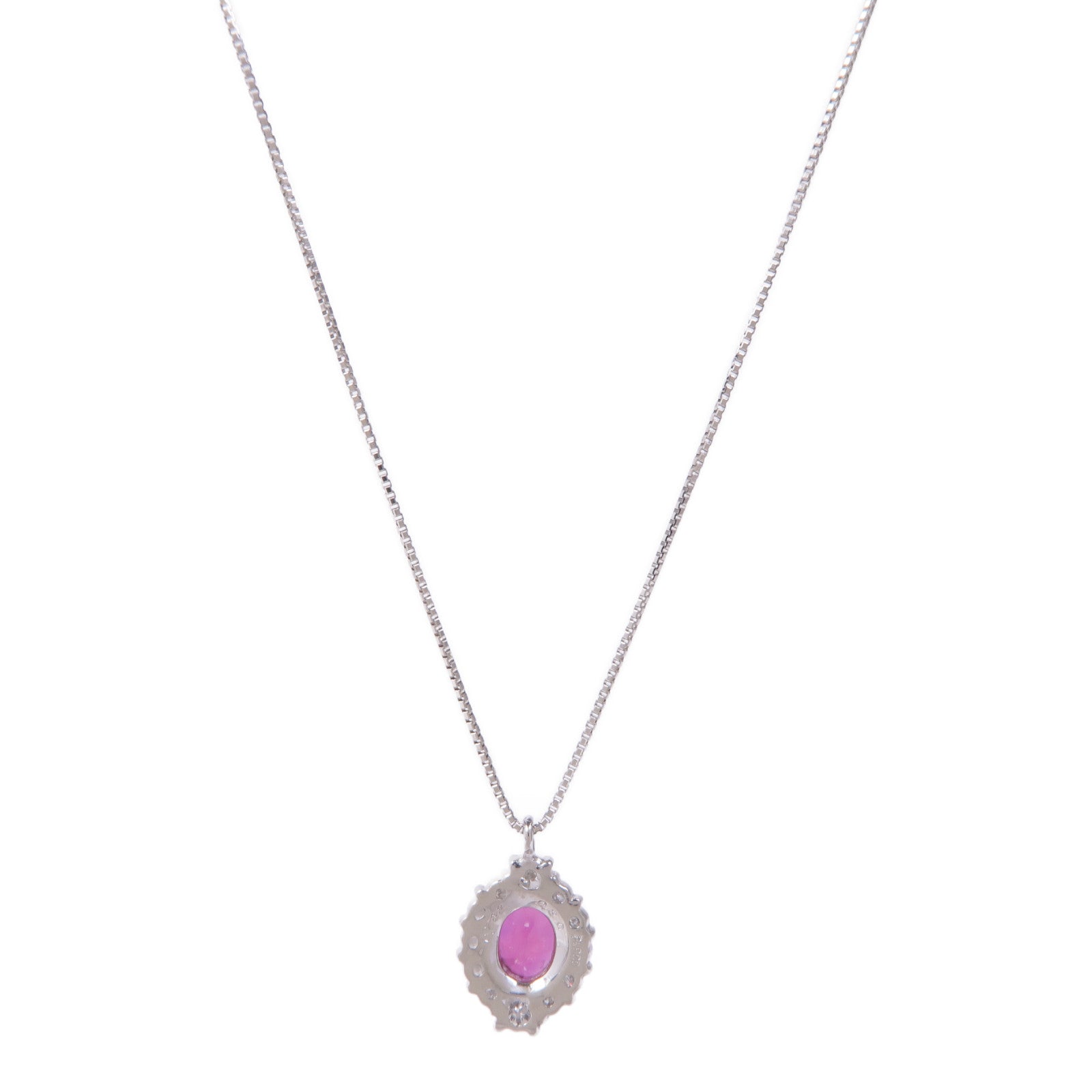 JEWELRY PT900/PT850鉑金Ruby/Diamond Necklace紅寶石/鑽石項鍊