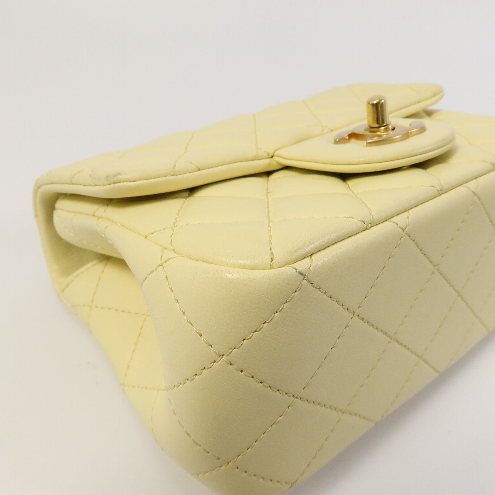 CHANEL 【激減優惠】羊皮皮革Mini Square Flap鏈帶手挽肩背兩用袋