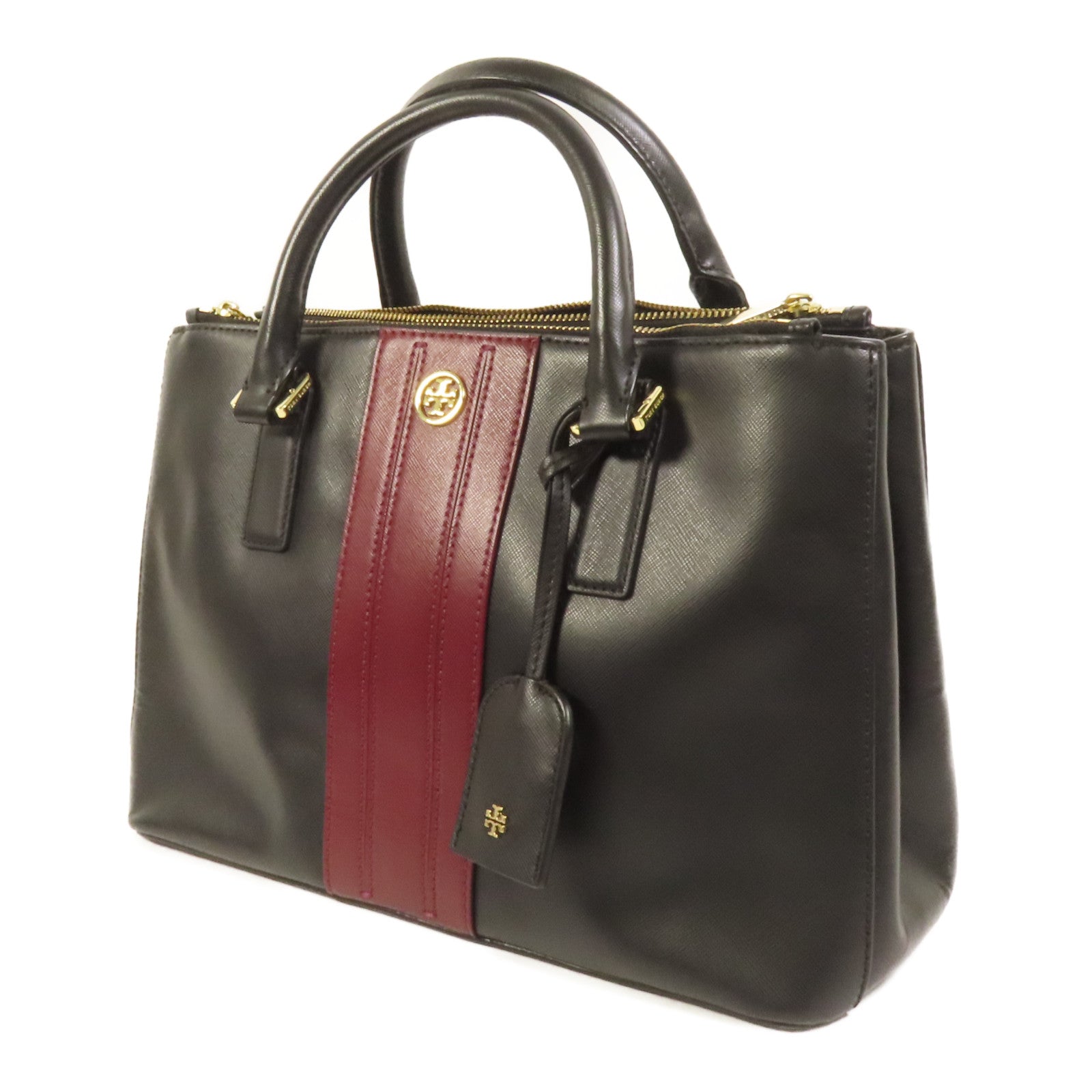 Tory Burch 牛皮皮革Robinson Double Zip Tote金扣手挽肩背兩用袋