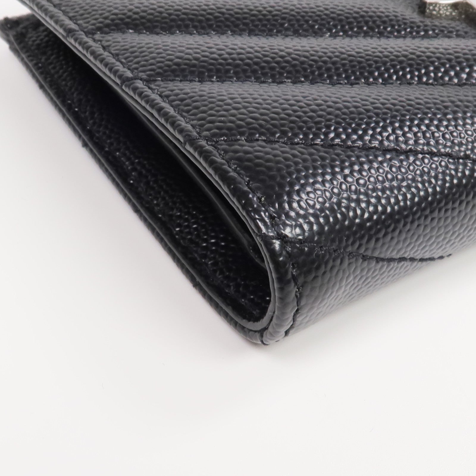 SAINT LAURENT 牛皮皮革Wallet銀扣錢包
