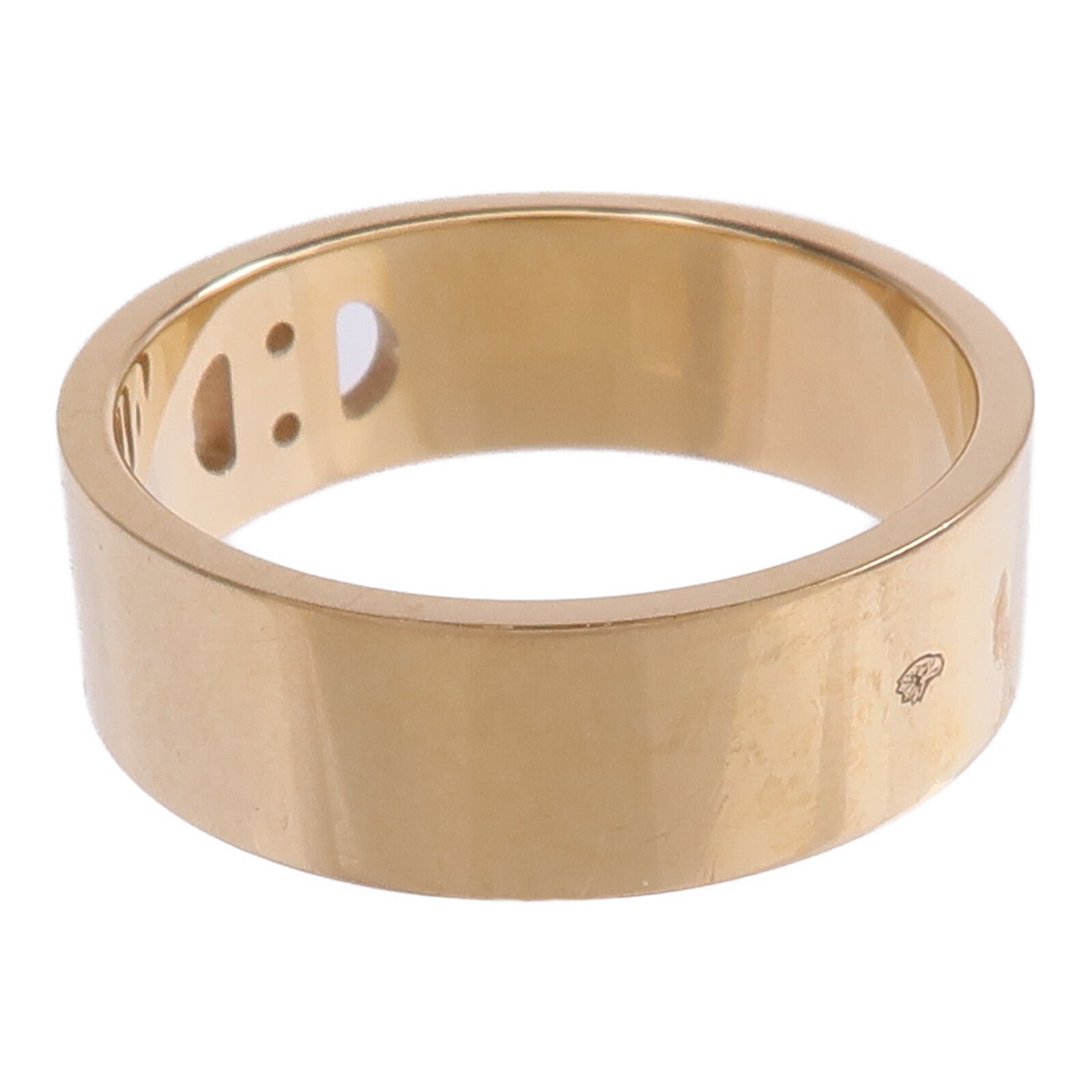 HERMES 18K玫瑰金H d'ancre Ring鑽石戒指US#5