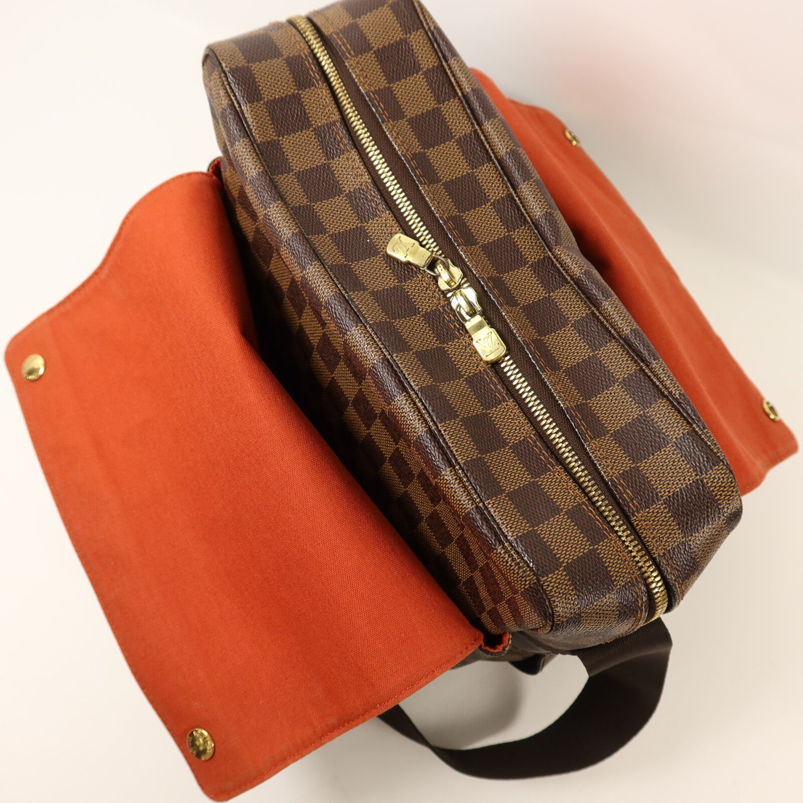 LOUIS VUITTON Damier Naviglio金扣肩背袋