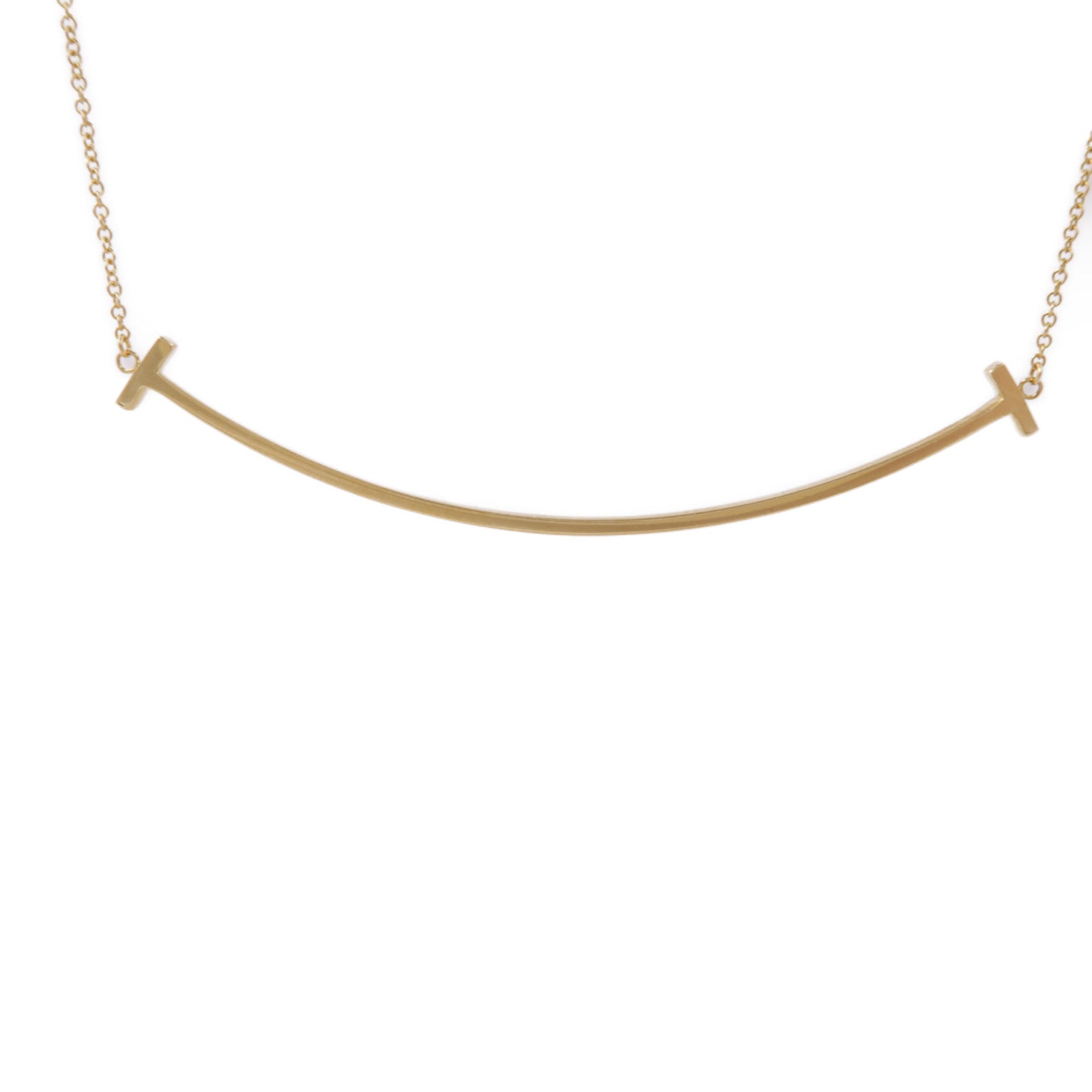 TIFFANY＆CO 18K黃金T Smile Necklace項鍊