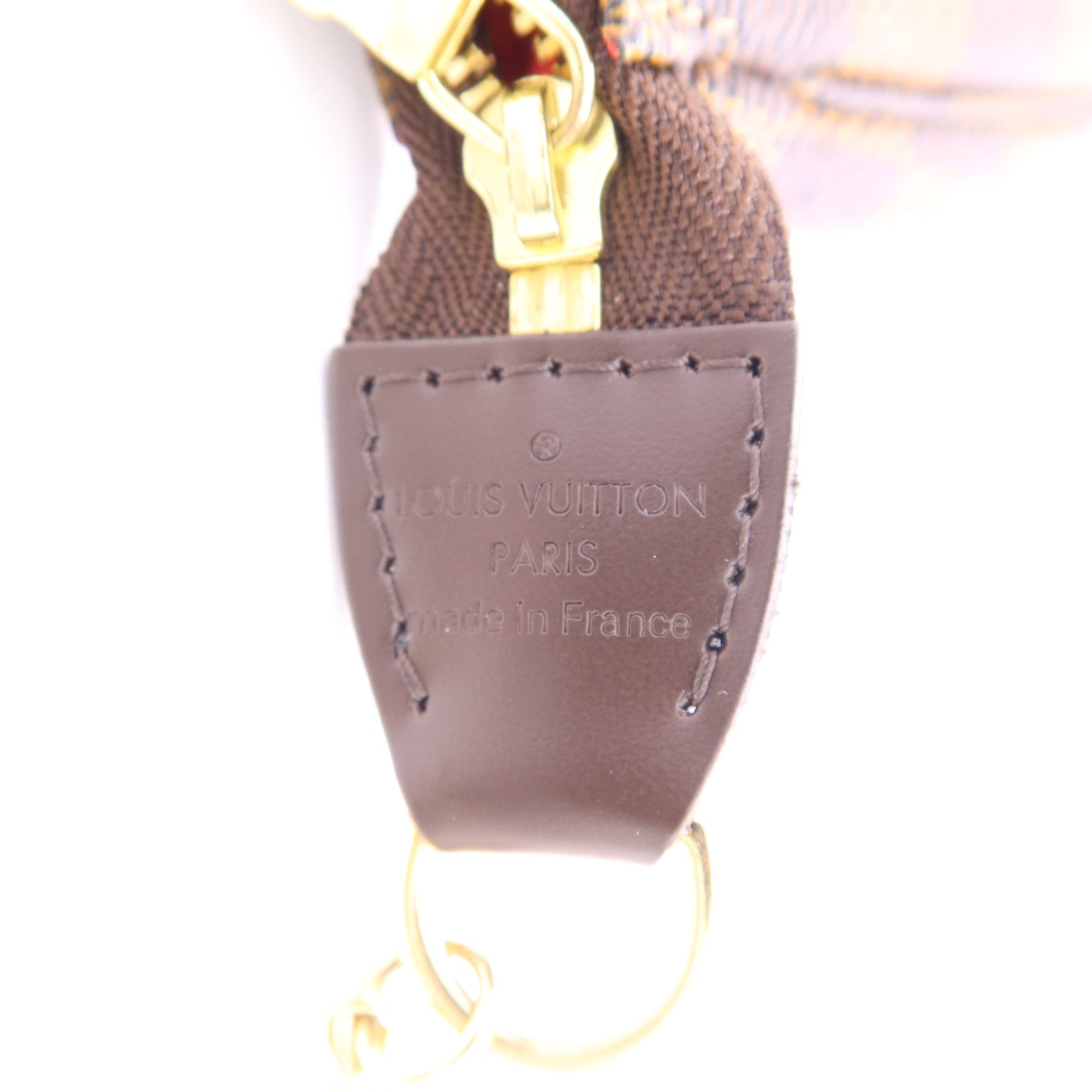 LOUIS VUITTON Damier Mini Pochette Accessoires金扣手挽袋