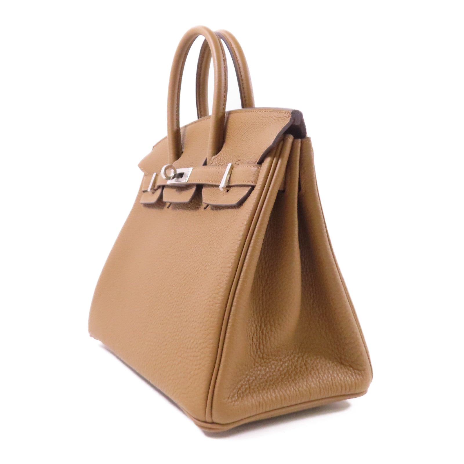 HERMES Togo皮革Birkin 25銀扣手挽袋Alezan