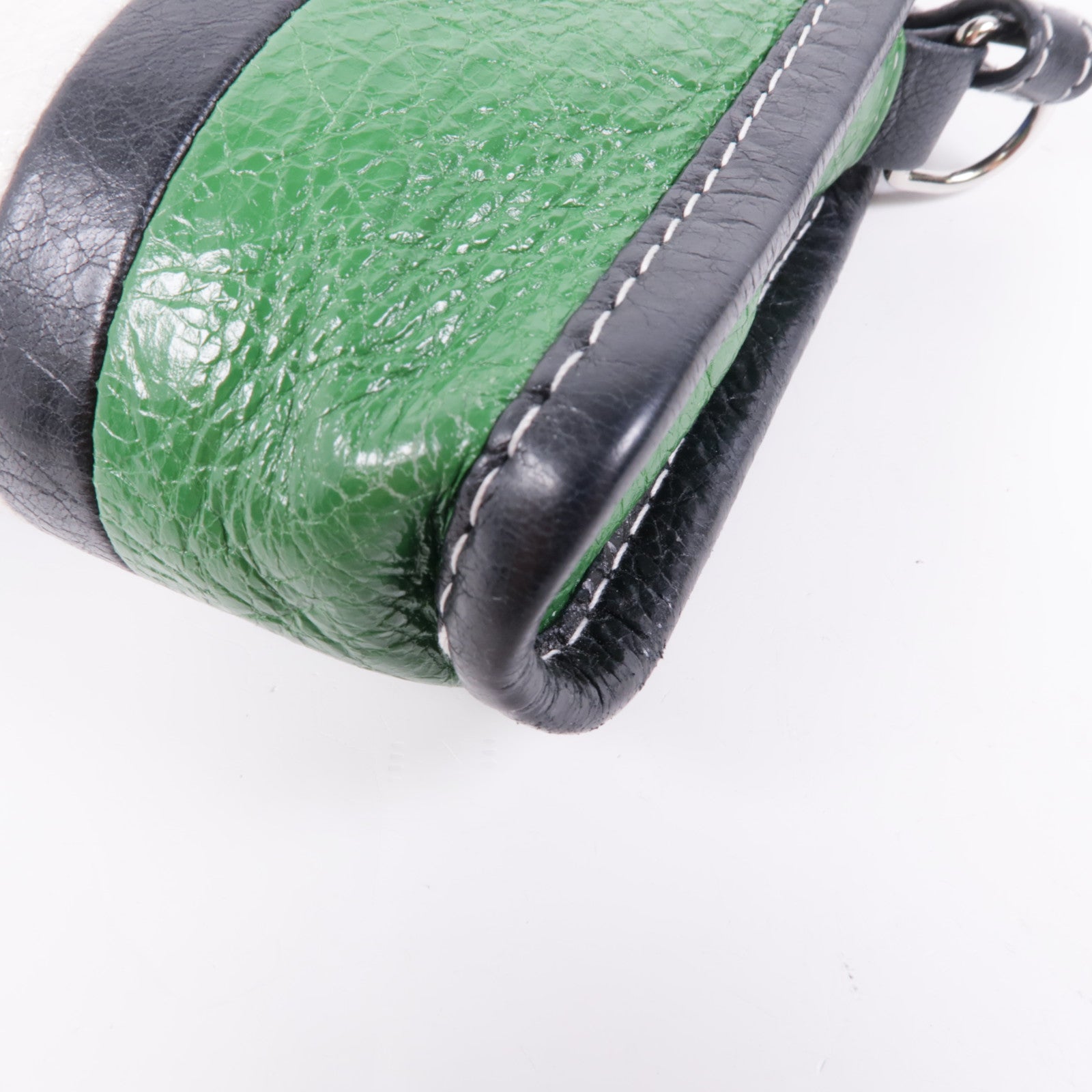 BALENCIAGA SHW Shoulder Bag 452460 Calfskin Leather White Blue Black Green