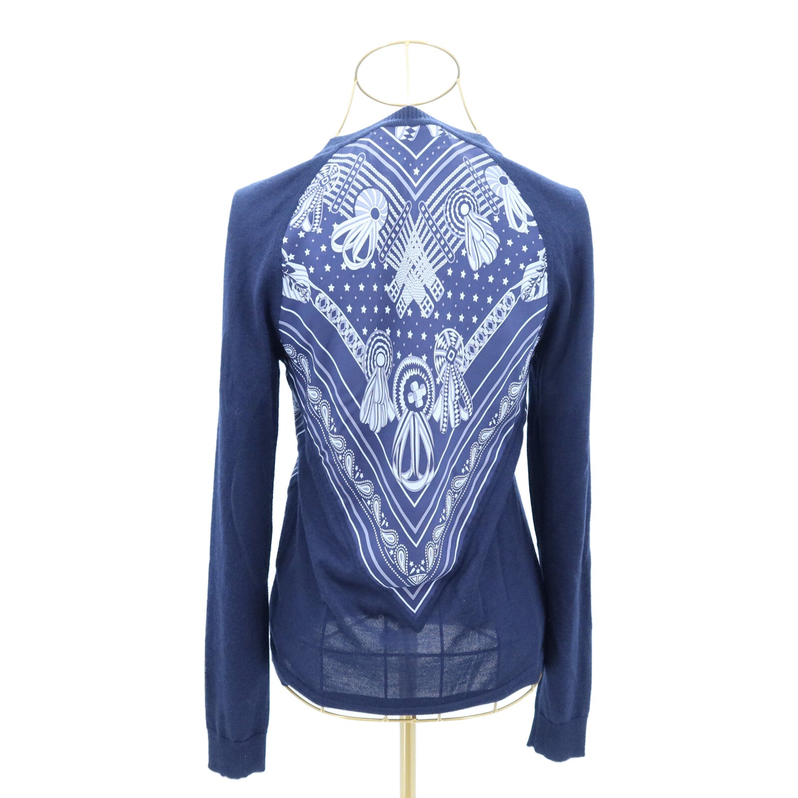 HERMES Silk/Cashmere Twillaine Cardigan針織