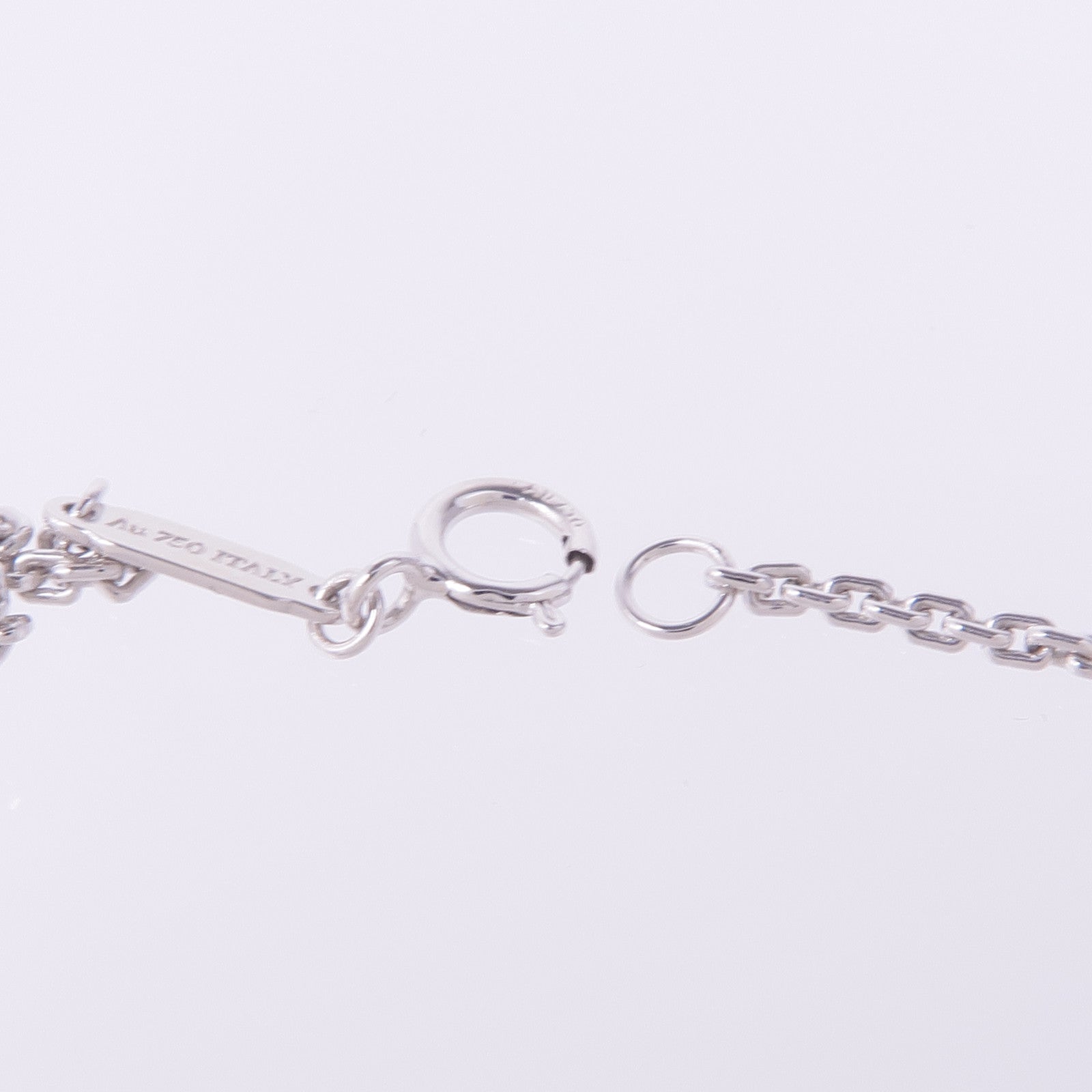 TIFFANY＆CO 18K白金T1 Circle Pendant鑽石項鍊