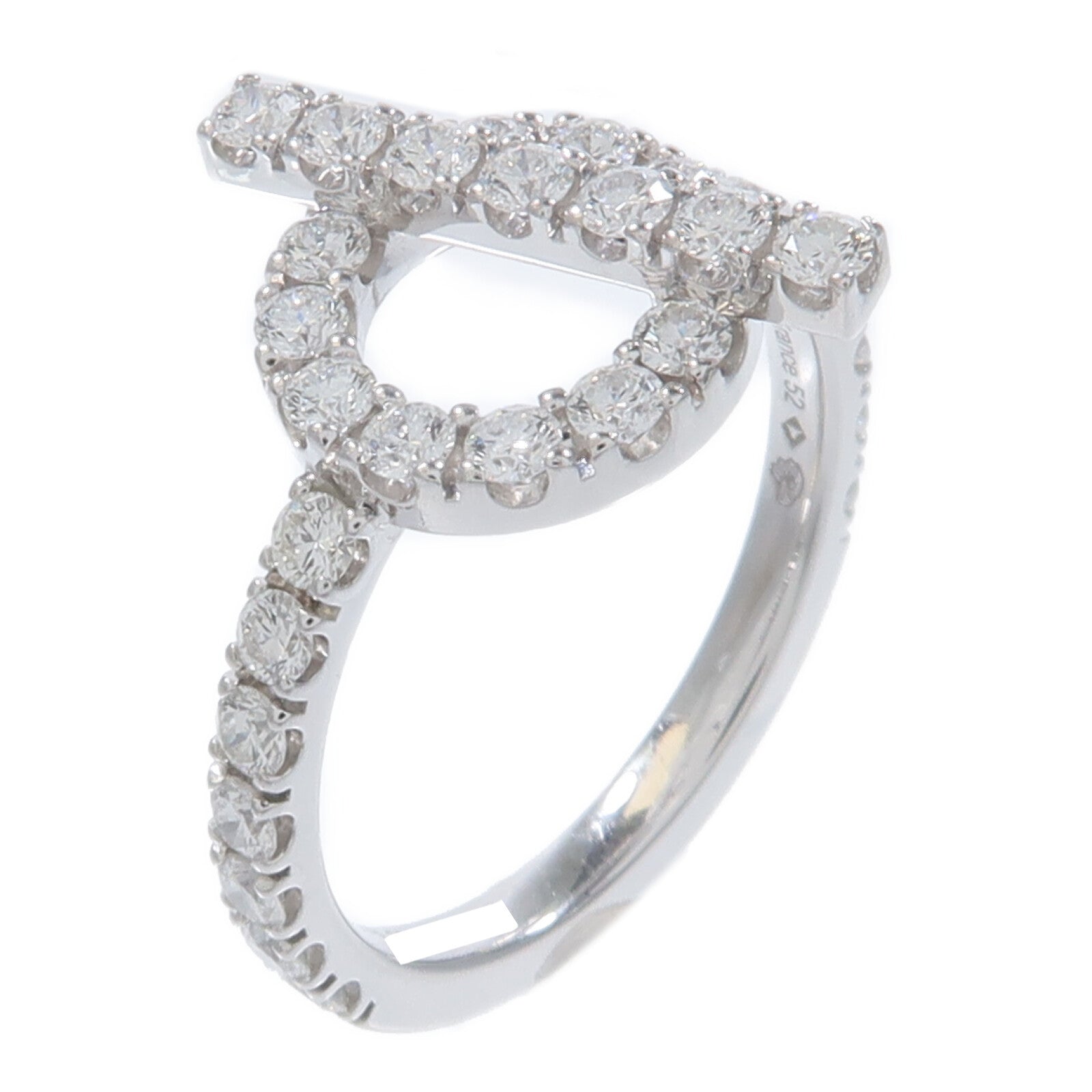 HERMES 18K白金Finesse Ring鑽石戒指