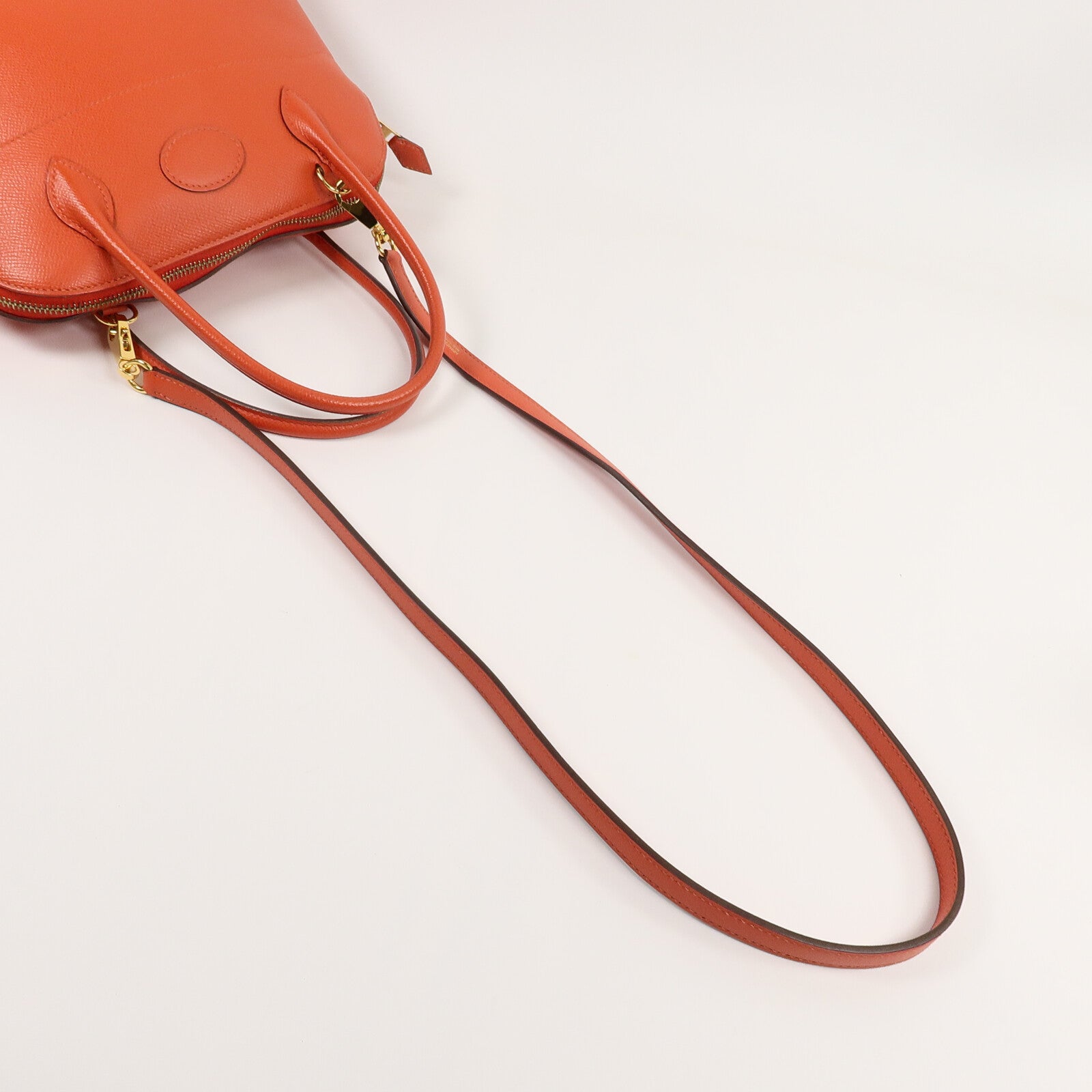 HERMES Epsom皮革Bolide 27手挽肩背兩用袋Rouge Tomate