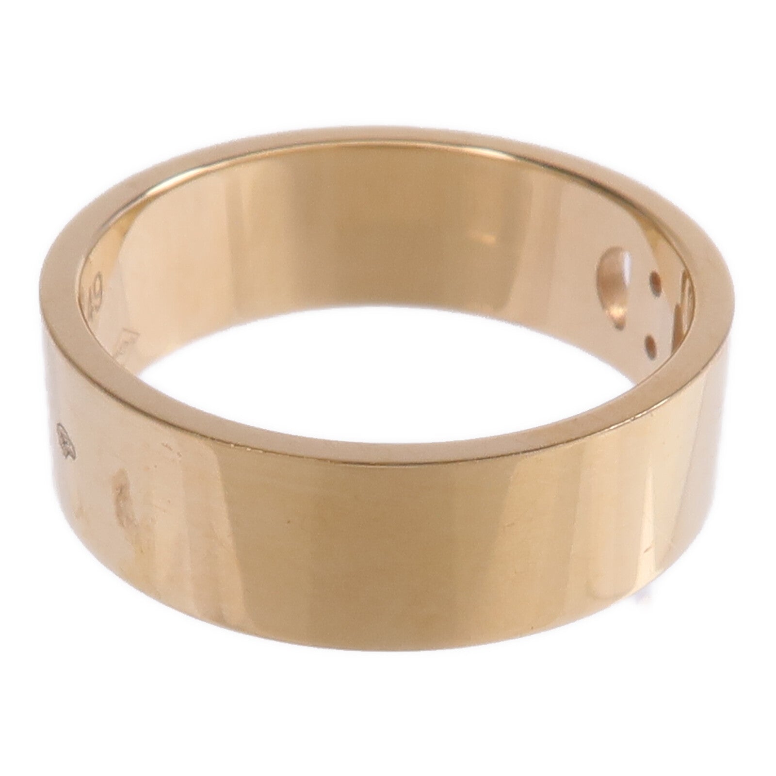HERMES 18K玫瑰金H d'ancre Ring鑽石戒指US#5