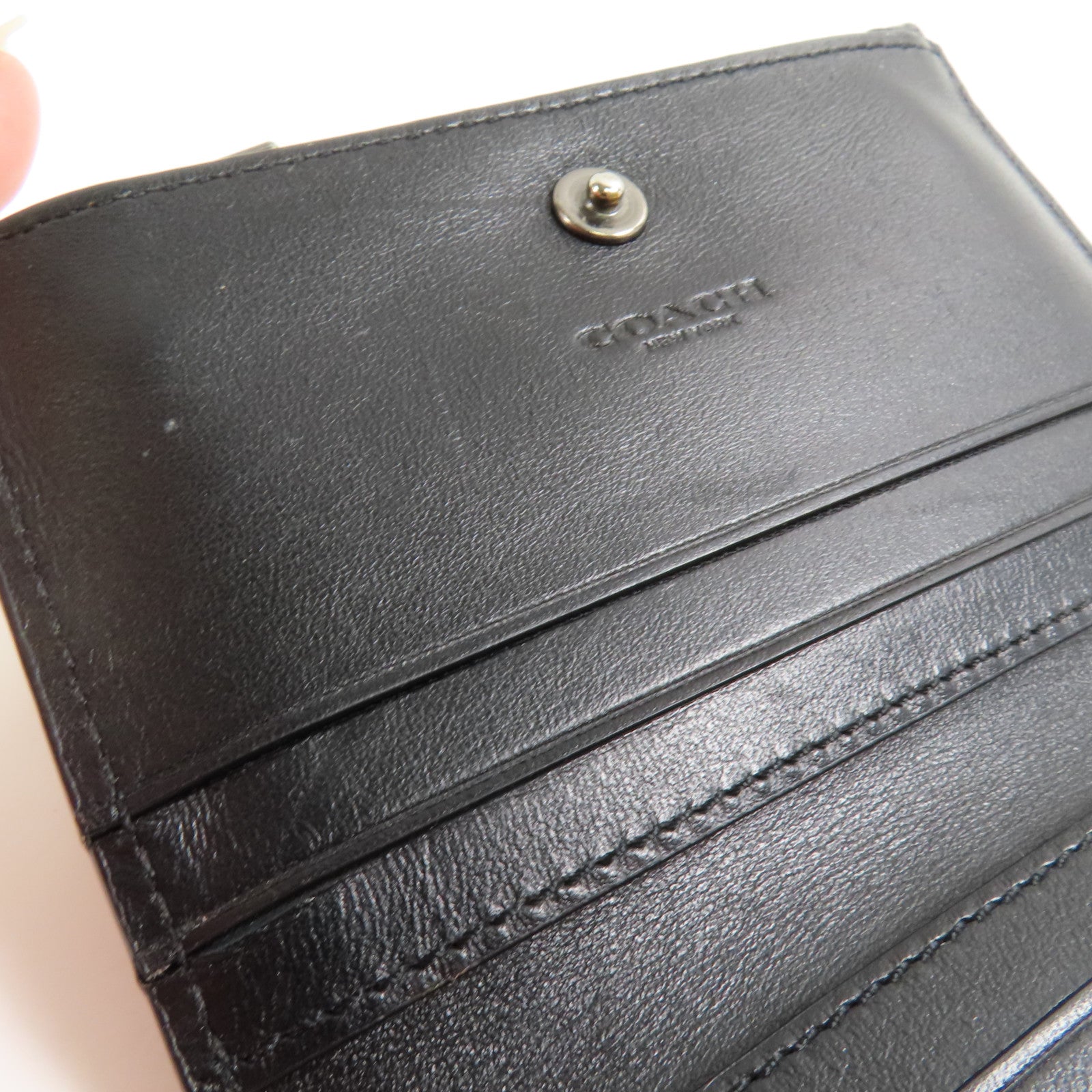 COACH 塗層帆布Card/Coin Case零錢包/卡片套