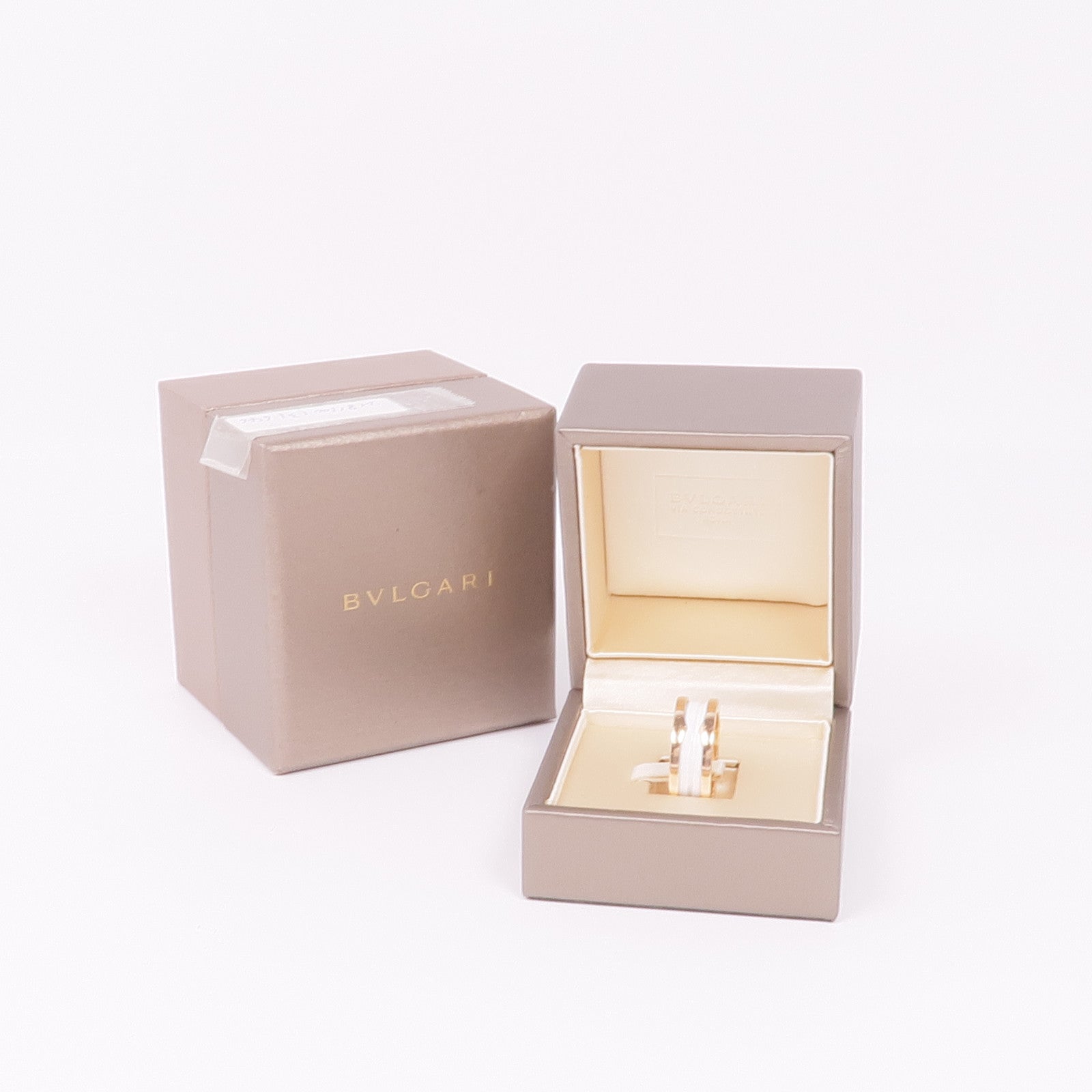 BVLGARI 18K玫瑰金/陶瓷B.Zero1 Ring戒指Bvlgari#54/US#6.75