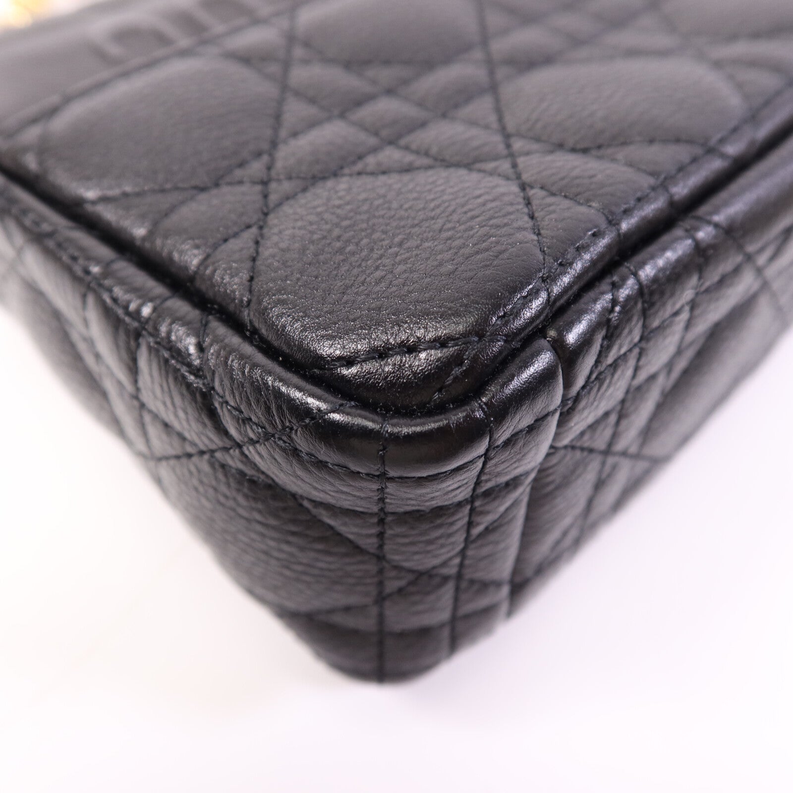 Dior 牛皮皮革Small Caro Bag金扣鏈帶肩背袋