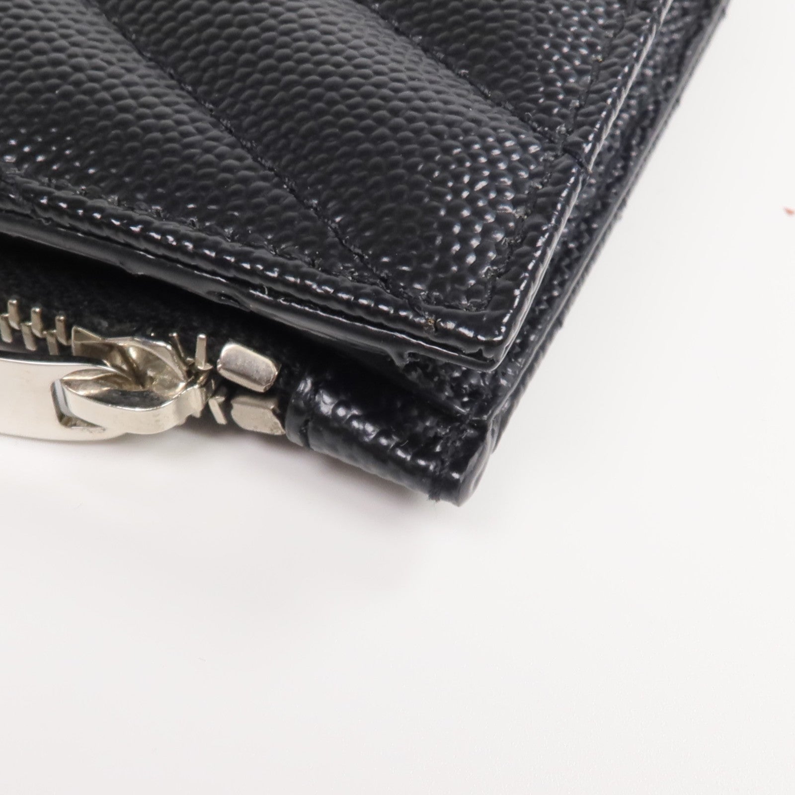 SAINT LAURENT 牛皮皮革Wallet銀扣錢包