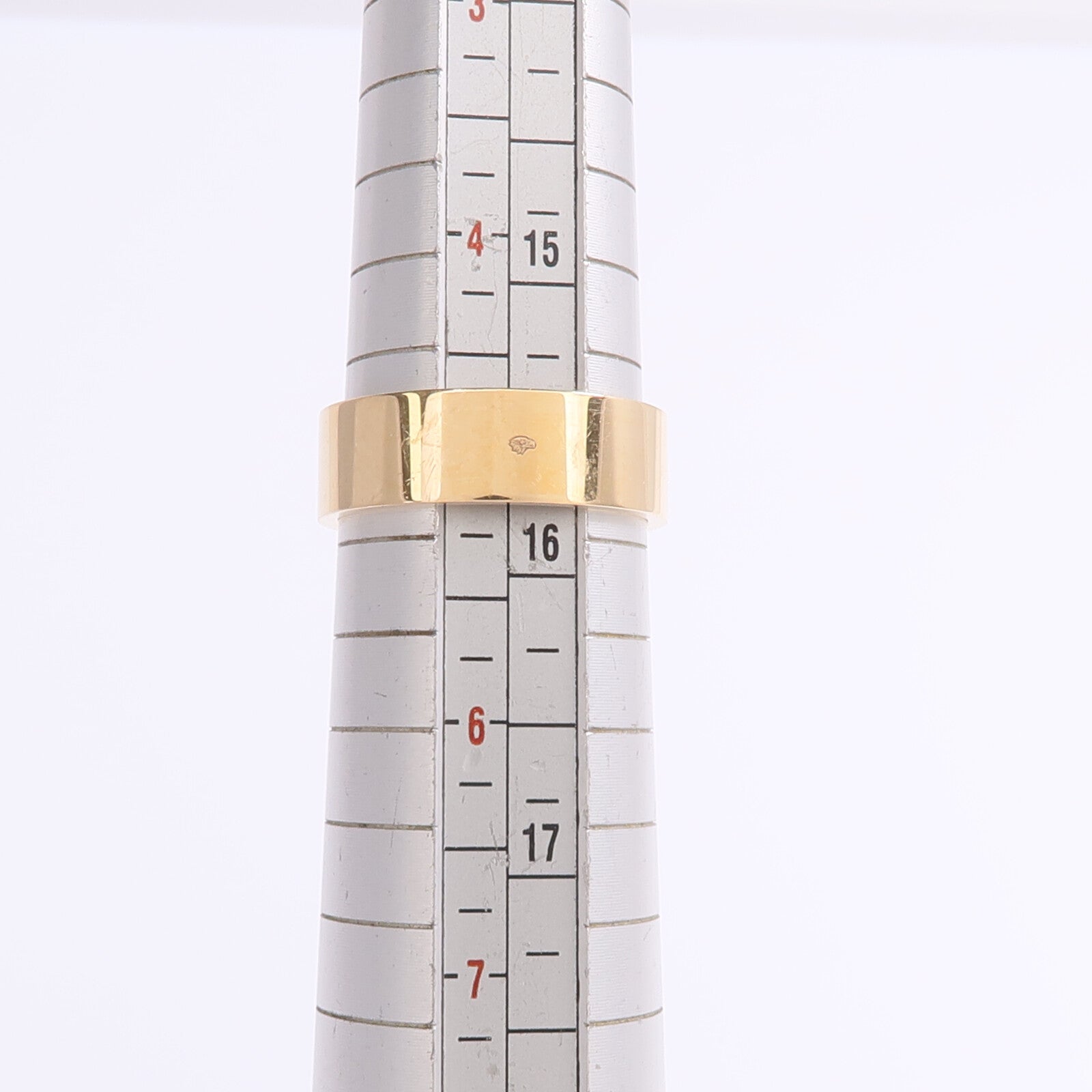 HERMES 18K玫瑰金H d'ancre Ring鑽石戒指US#5
