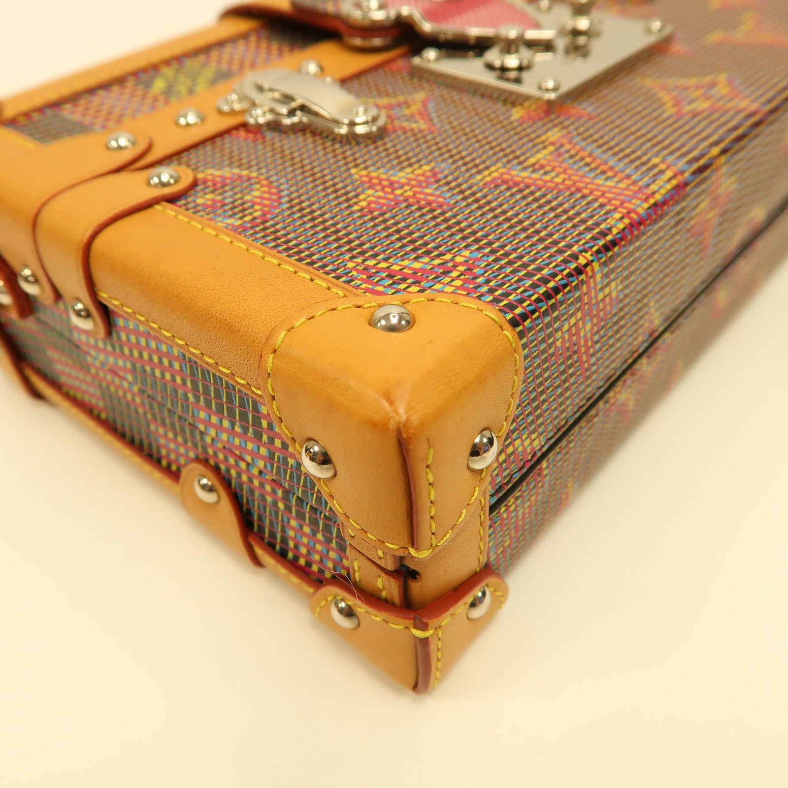 LOUIS VUITTON Monogram Petite Malle銀扣肩背袋啡色