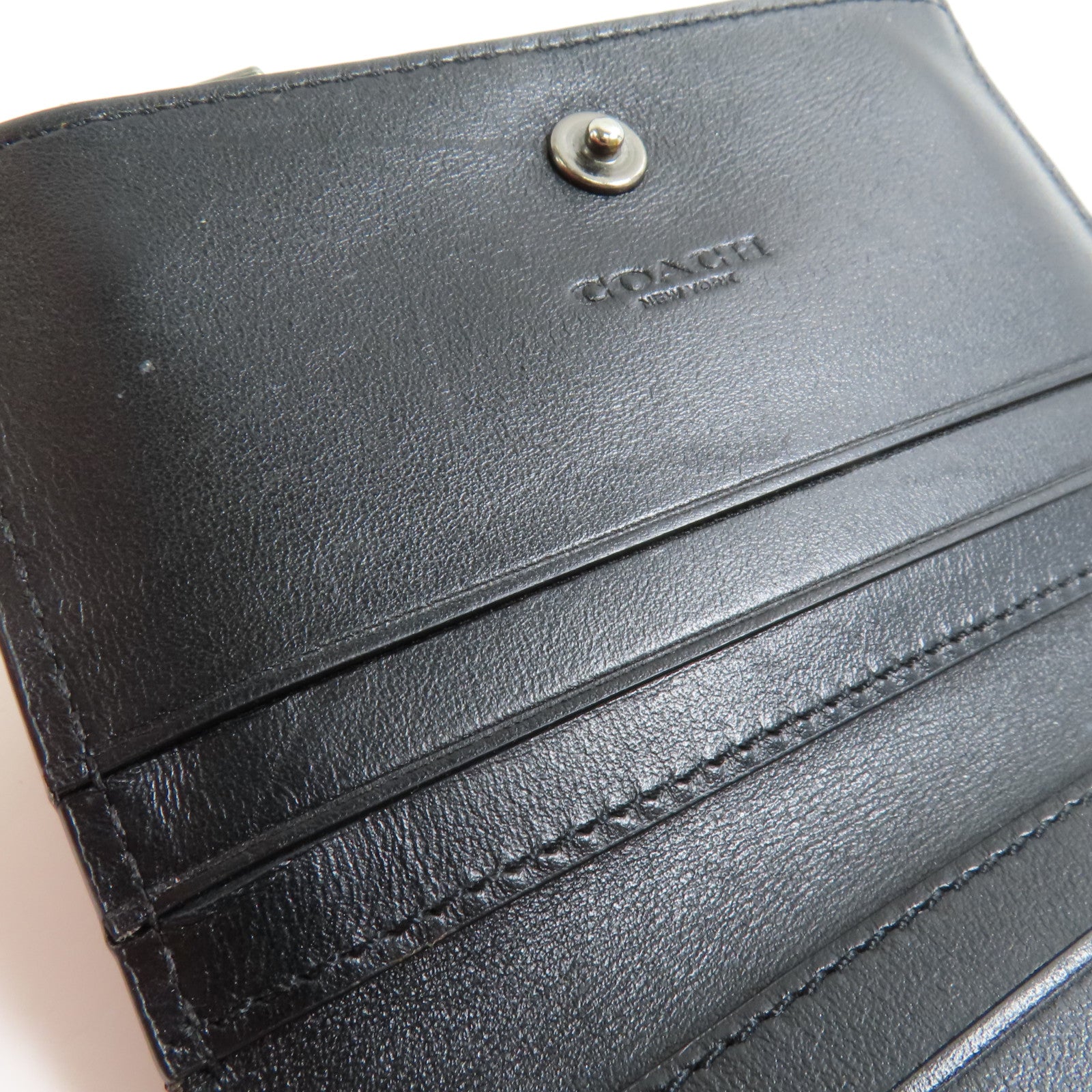COACH 塗層帆布Card/Coin Case零錢包/卡片套
