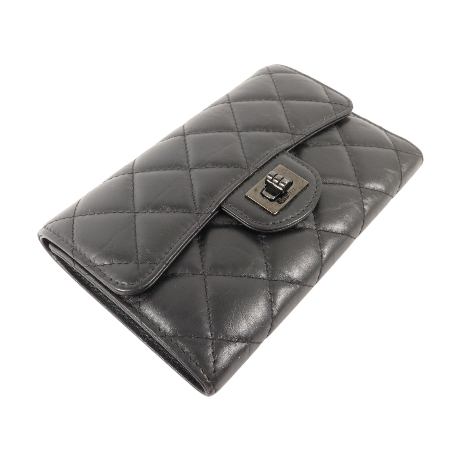 CHANEL 牛皮皮革2.55 Flap Wallet錢包