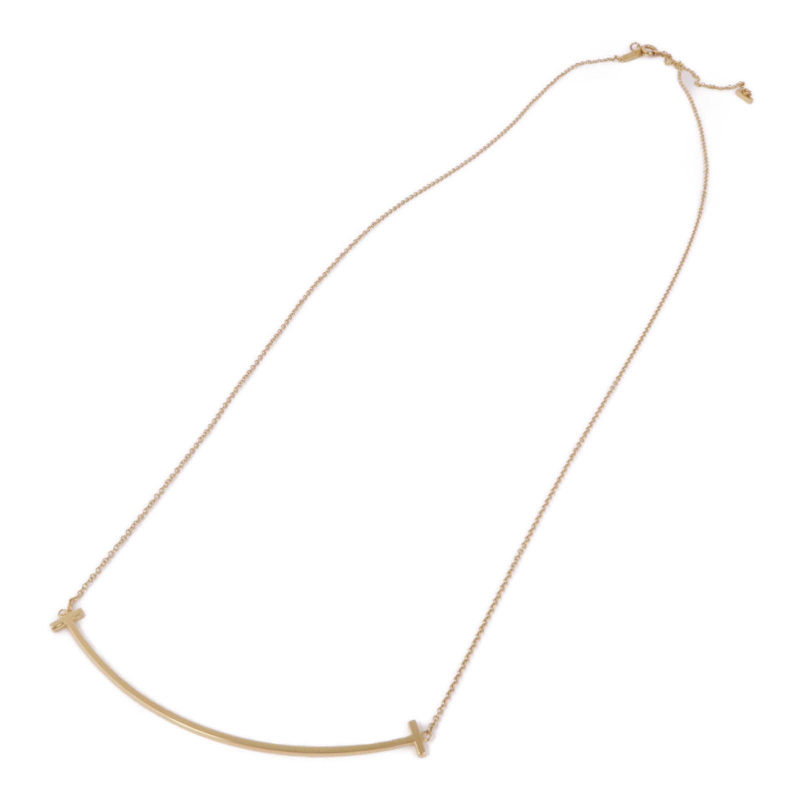 TIFFANY＆CO 18K黃金T Smile Necklace項鍊