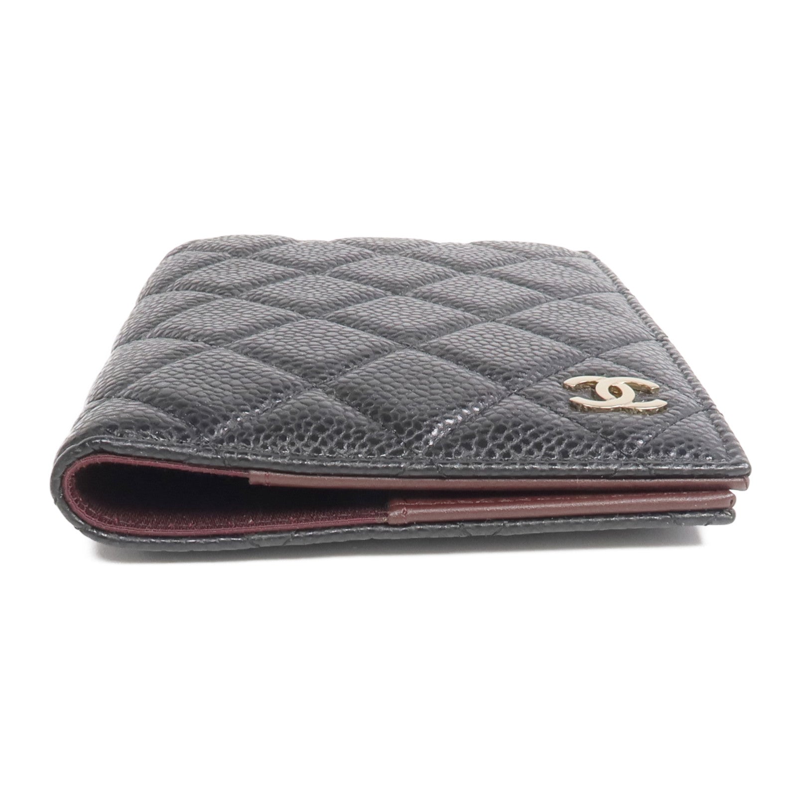 CHANEL 牛皮皮革Passport Holder金扣護照套