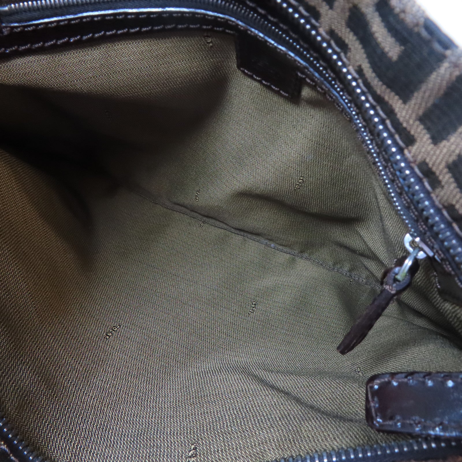 FENDI 帆布Tote Bag銀扣手挽袋啡色