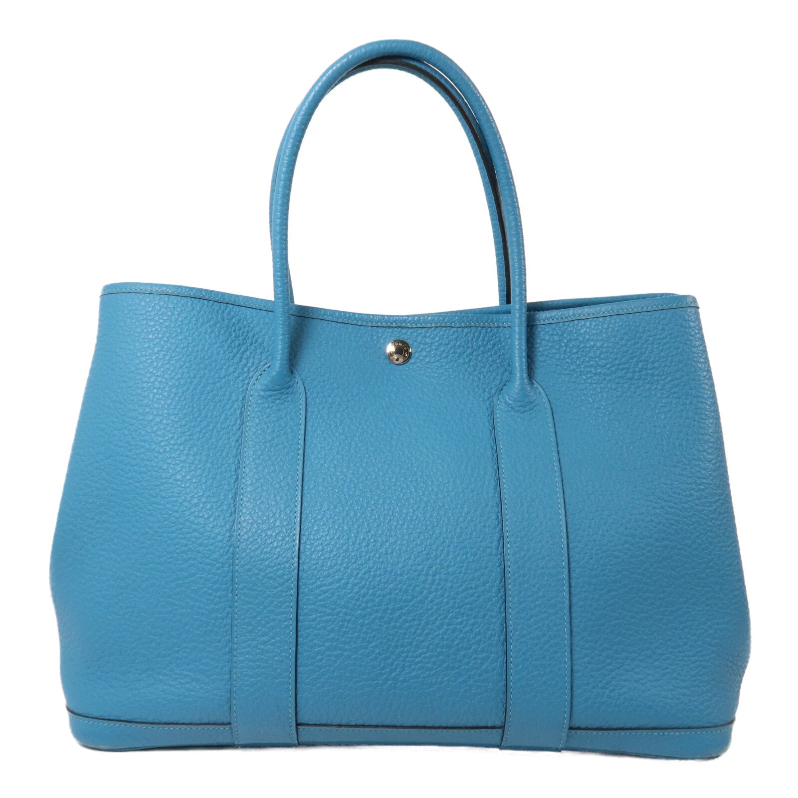 HERMES Negonda皮革Garden Party PM手挽袋Turquoise