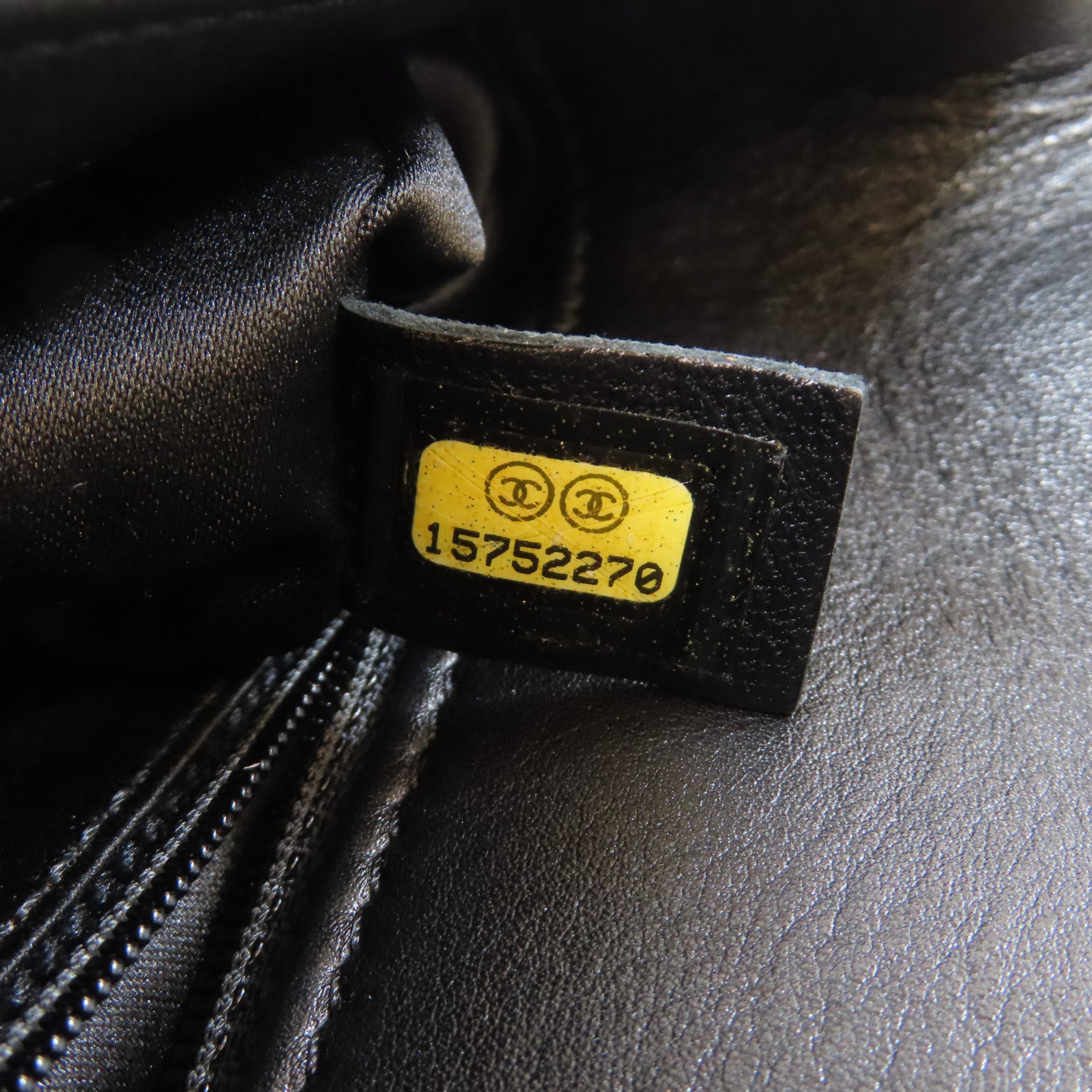 CHANEL 亮片Chain Shoulder銀扣肩背袋黑色