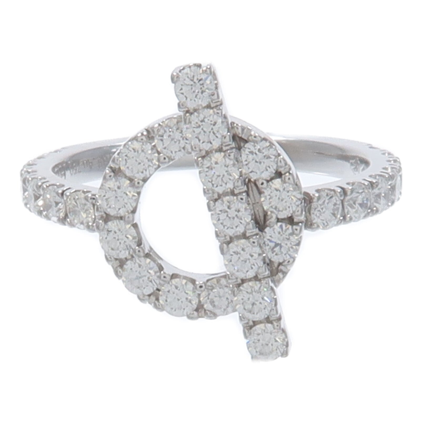 HERMES 18K白金Finesse Ring鑽石戒指