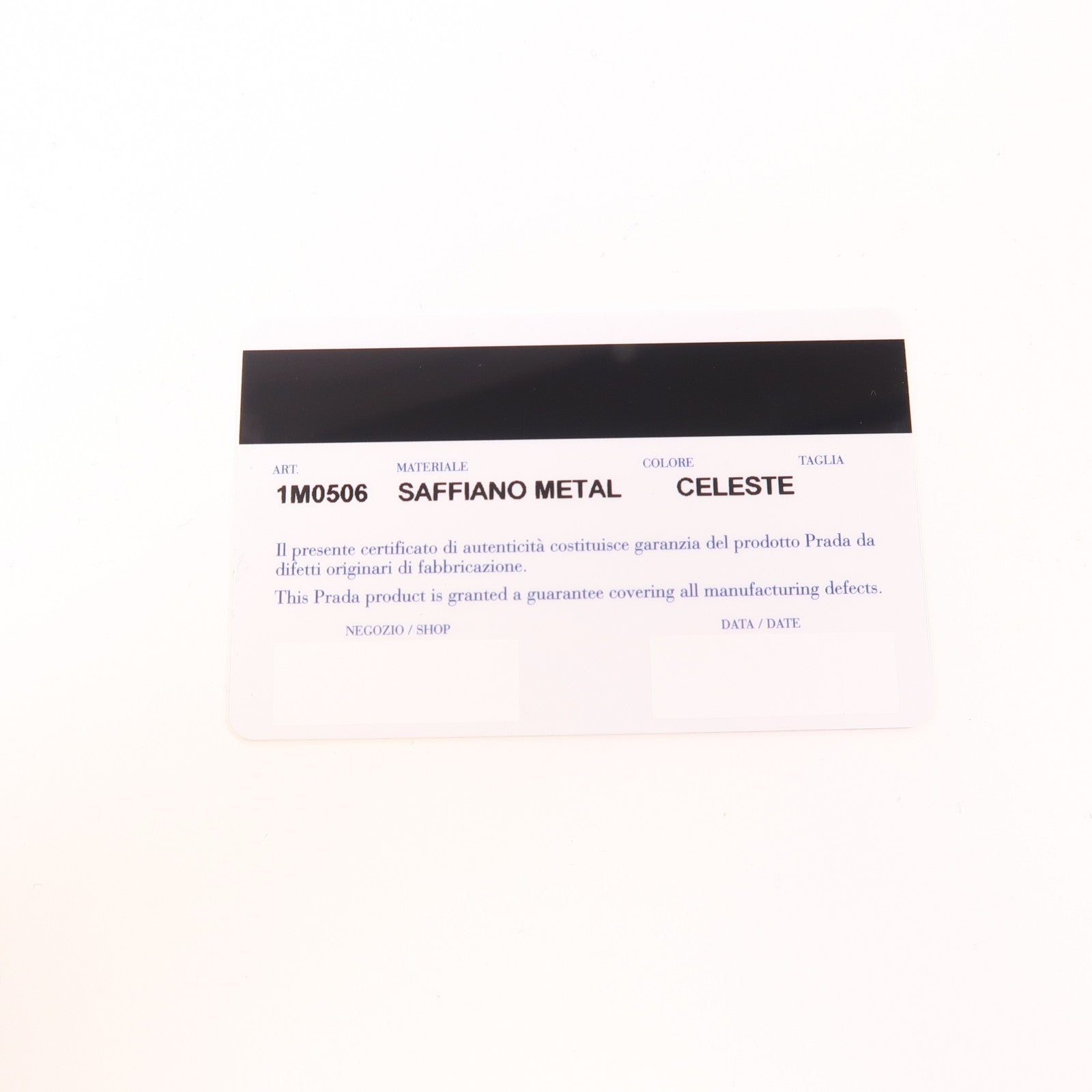 PRADA GHW Long Wallet Saffiano Leather 1M0506 Celeste Blue