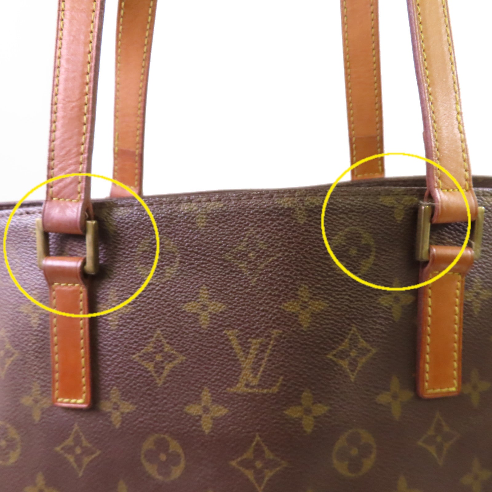 LOUIS VUITTON Monogram Cabas Alto Tote Bag金扣肩背袋啡色