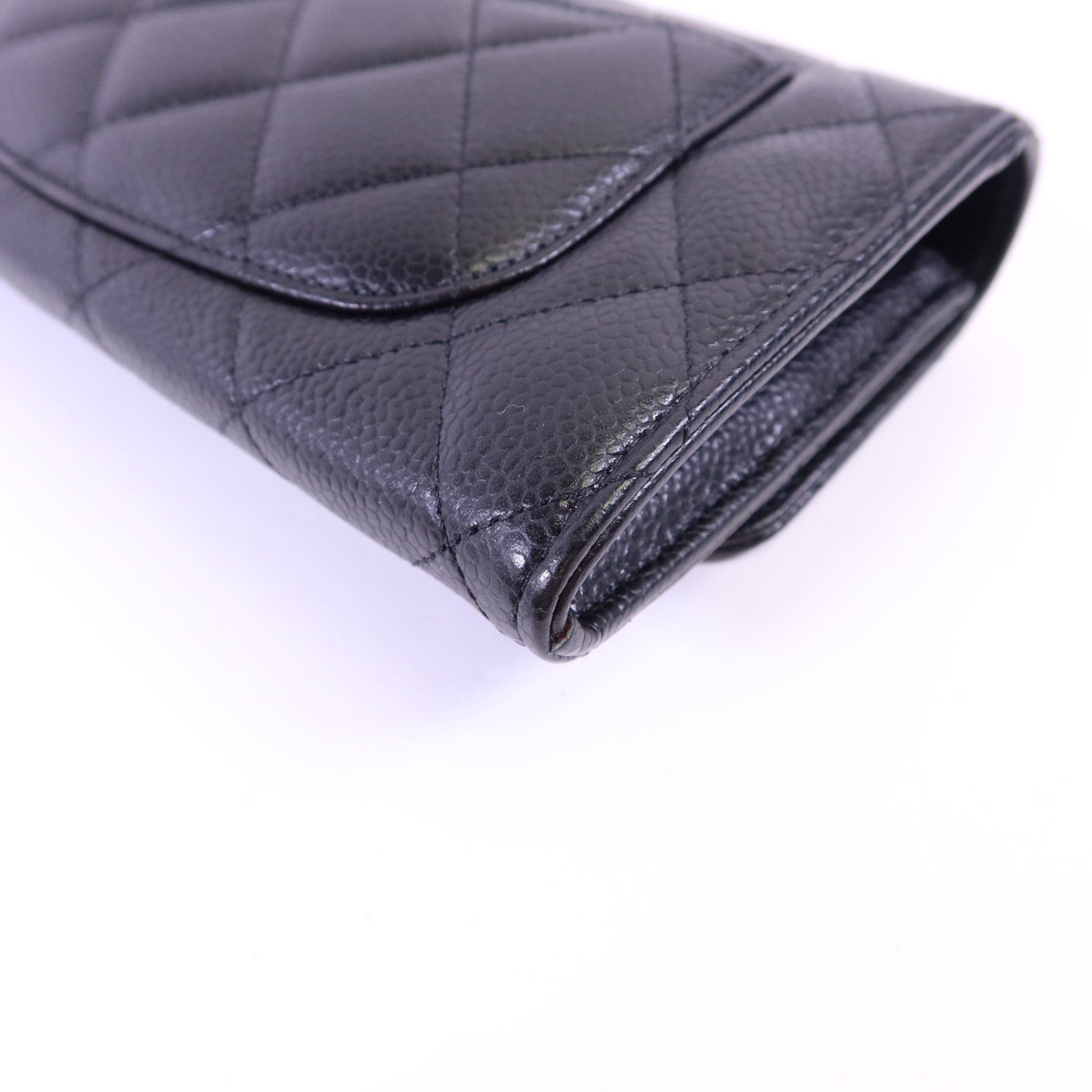 CHANEL 牛皮皮革Classic Long Flap Wallet金扣長錢包