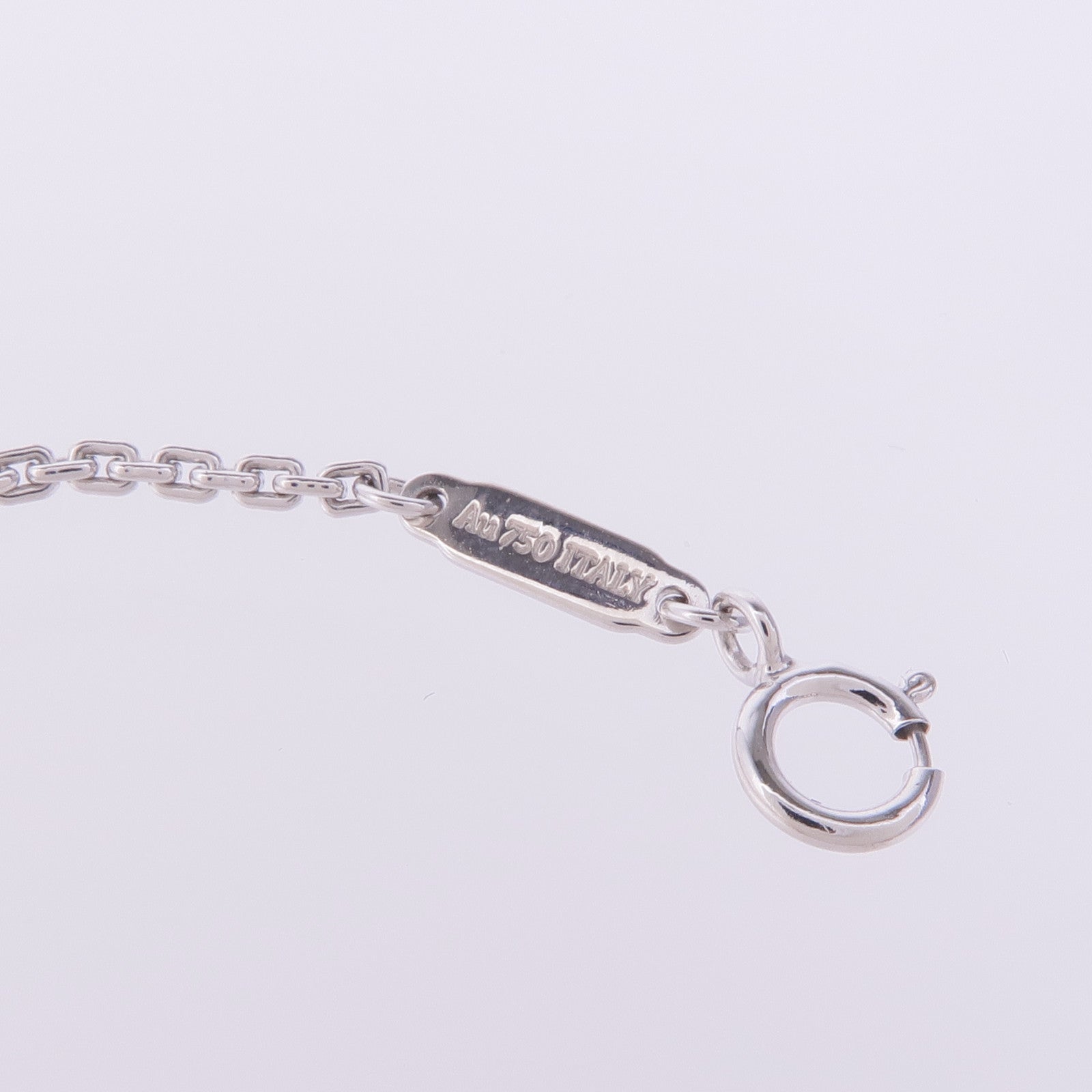 TIFFANY＆CO 18K白金T1 Circle Pendant鑽石項鍊