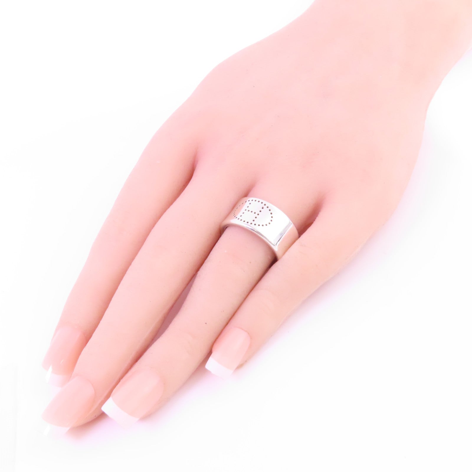 HERMES 925純銀Eclipse Ruban Ring戒指US#7