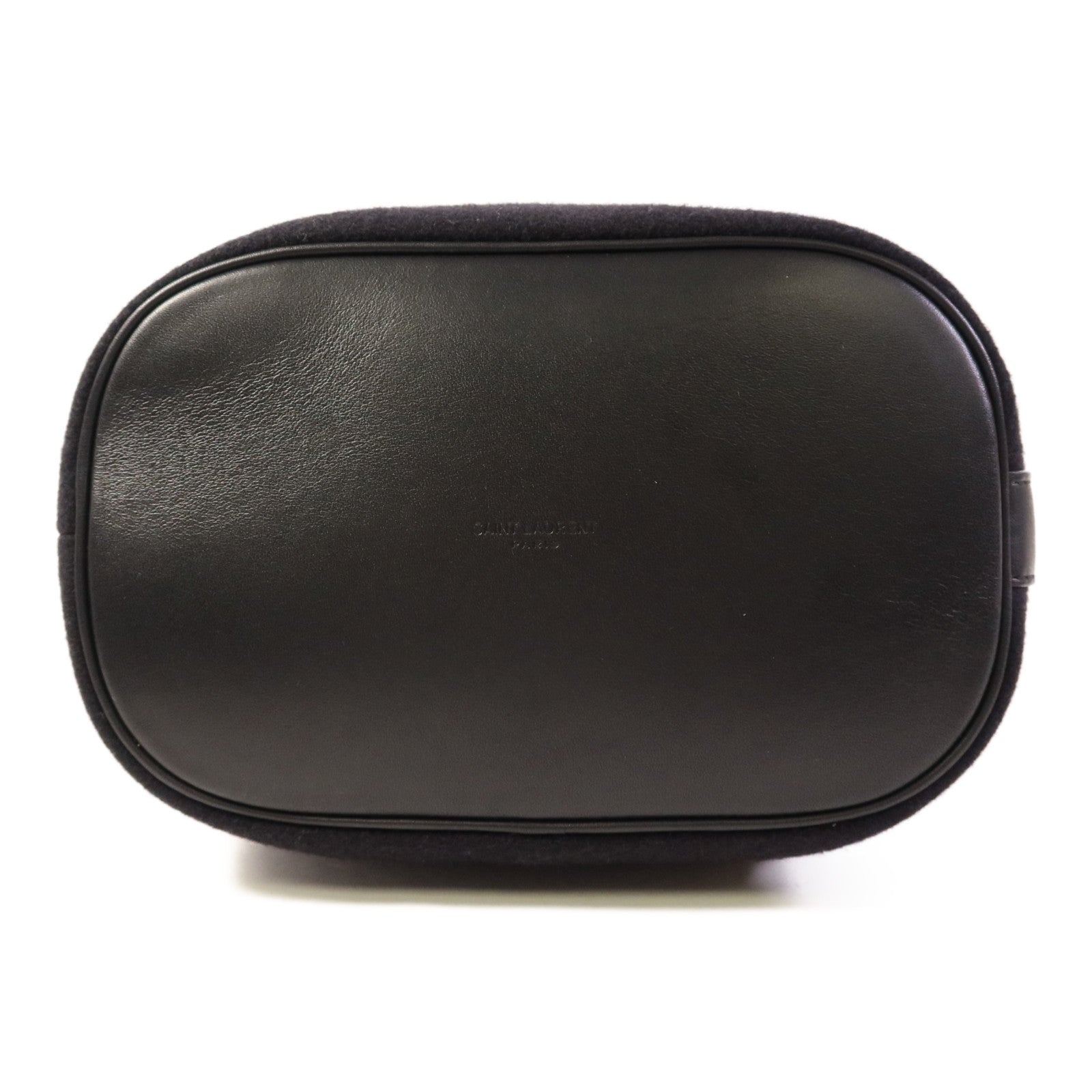 YVES SAINT LAURENT 繡氈/皮革Rive Gauche金扣肩背袋