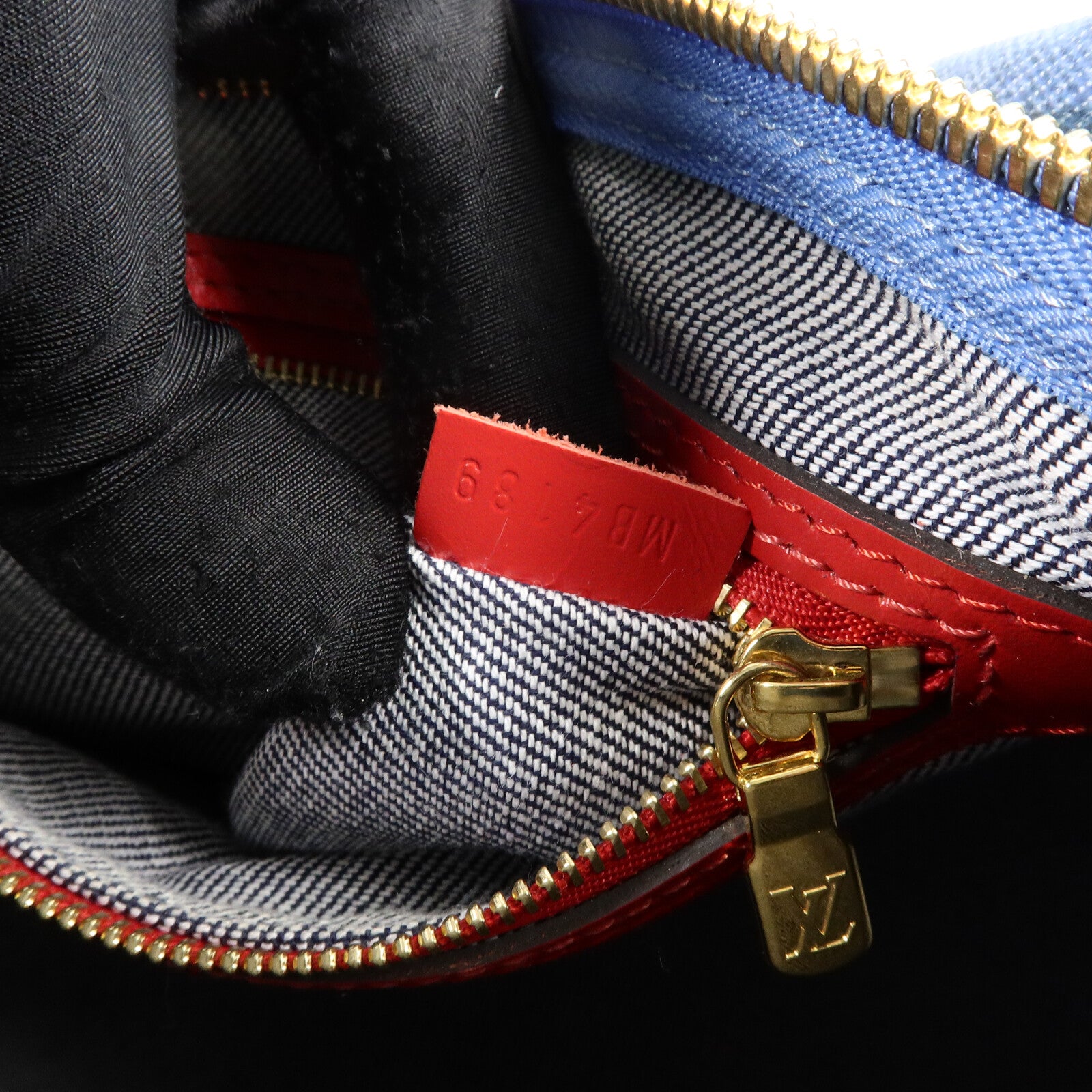 LOUIS VUITTON Monogram Denim Speedy Bandouliere 30 Square Patchwork手挽肩背兩用袋