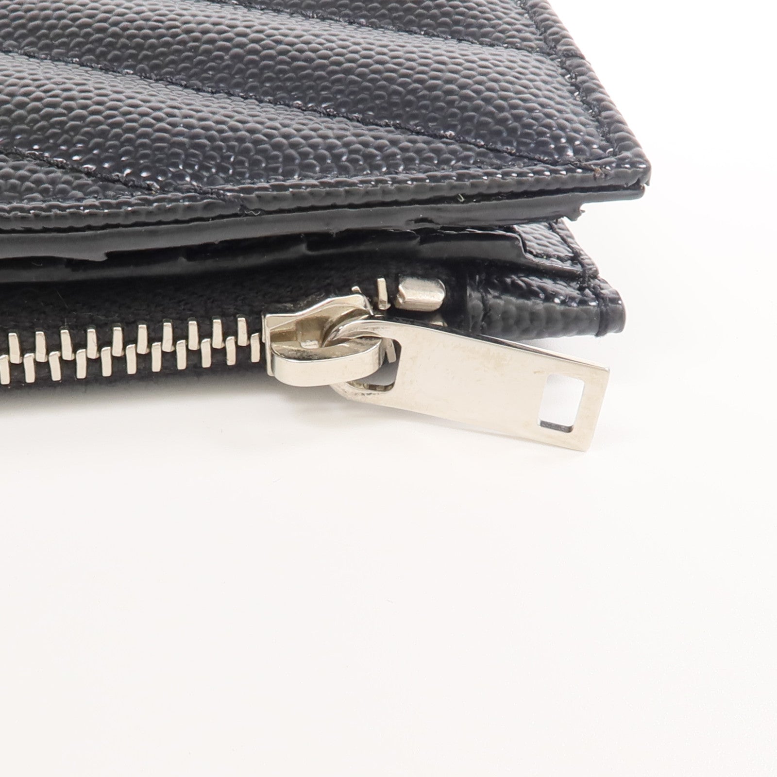 SAINT LAURENT 牛皮皮革Wallet銀扣錢包